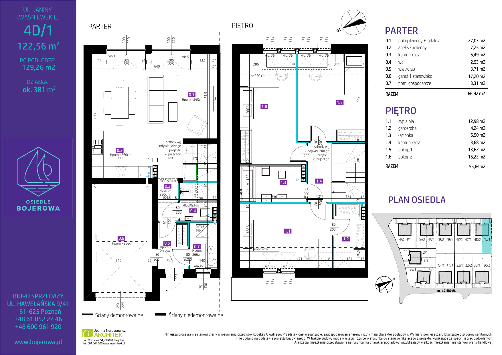 Dom 122,52 m², oferta nr 4D/1, Osiedle Bojerowa, Poznań, Kiekrz, ul. Bojerowa-idx