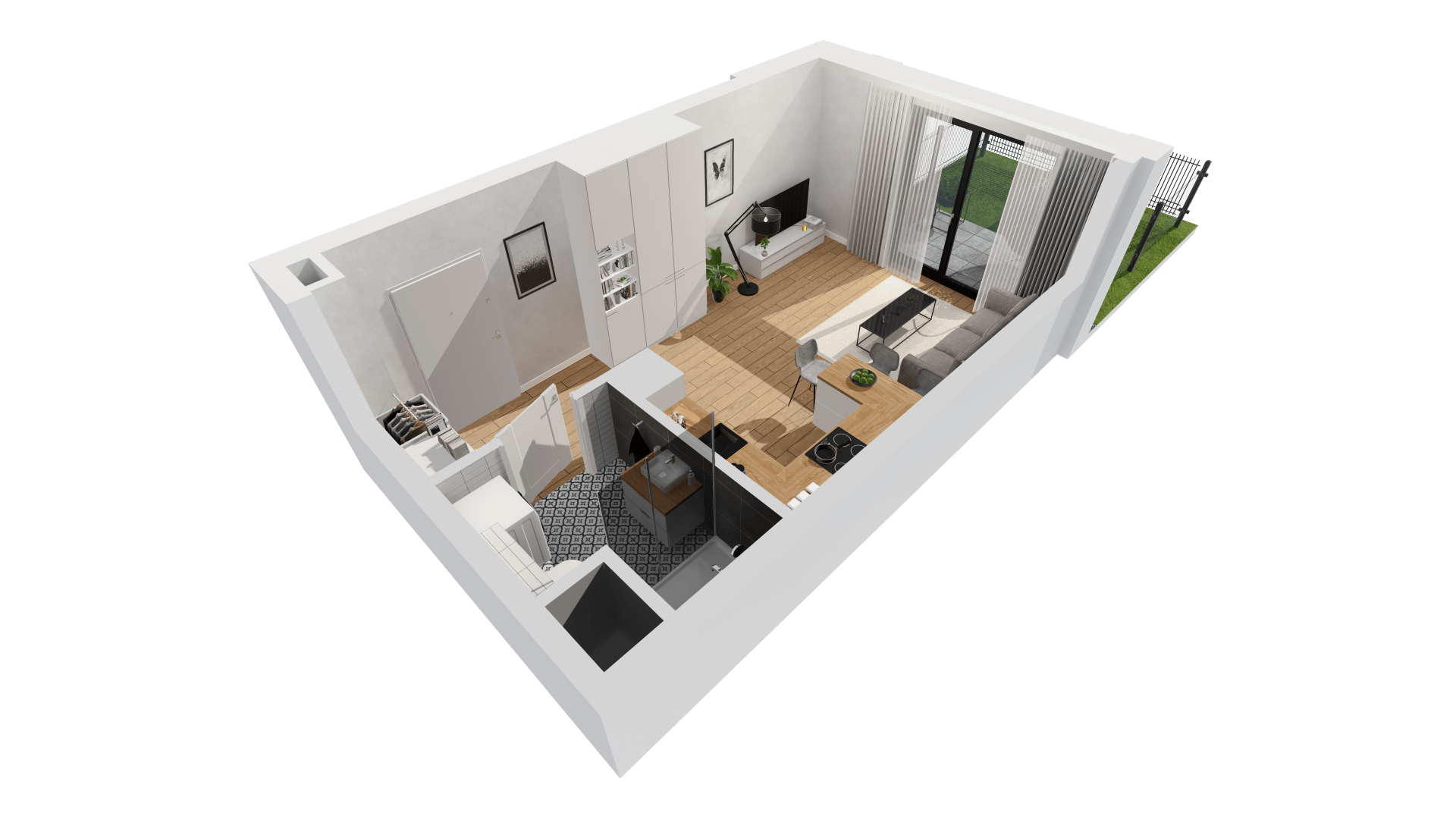 Mieszkanie 29,51 m², piętro 1, oferta nr G/1, DOKI Living - etap II, Gdańsk, Śródmieście, ul. Aleja Doki-idx