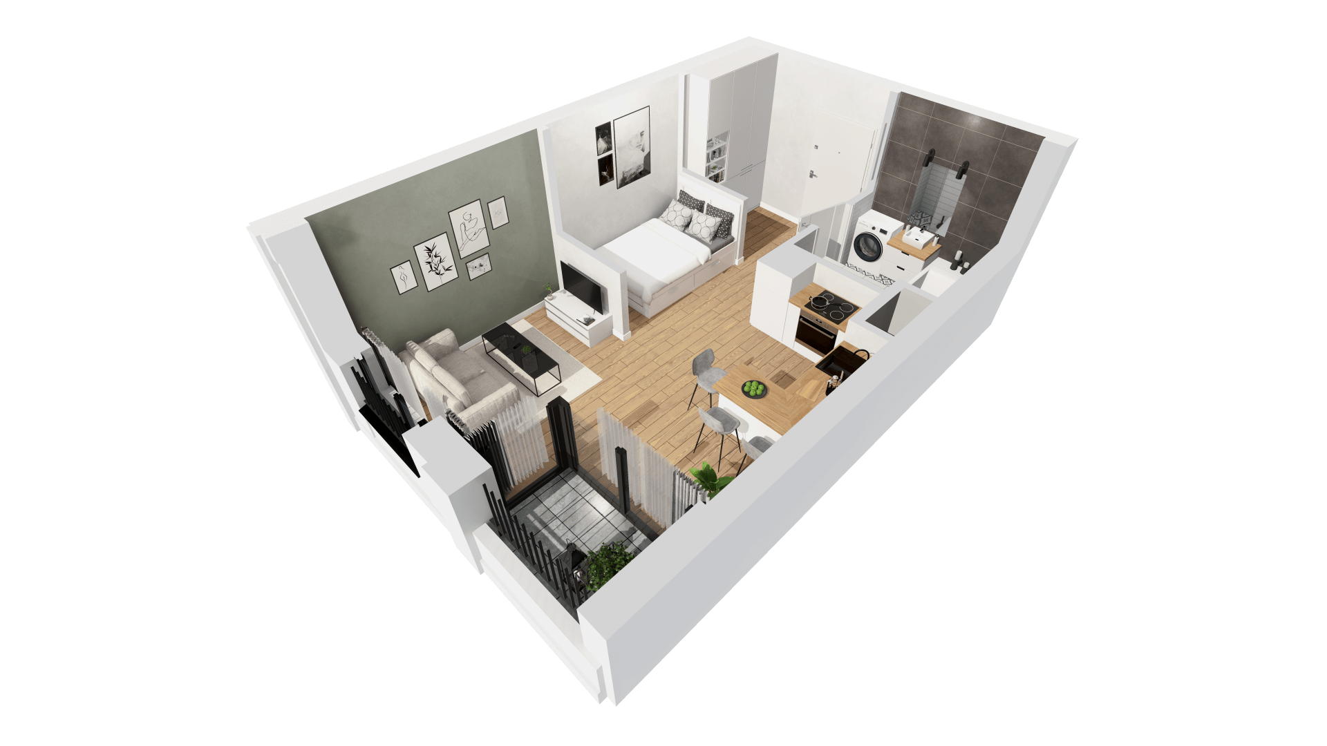 Mieszkanie 31,29 m², piętro 6, oferta nr G/134, DOKI Living - etap II, Gdańsk, Śródmieście, ul. Aleja Doki-idx