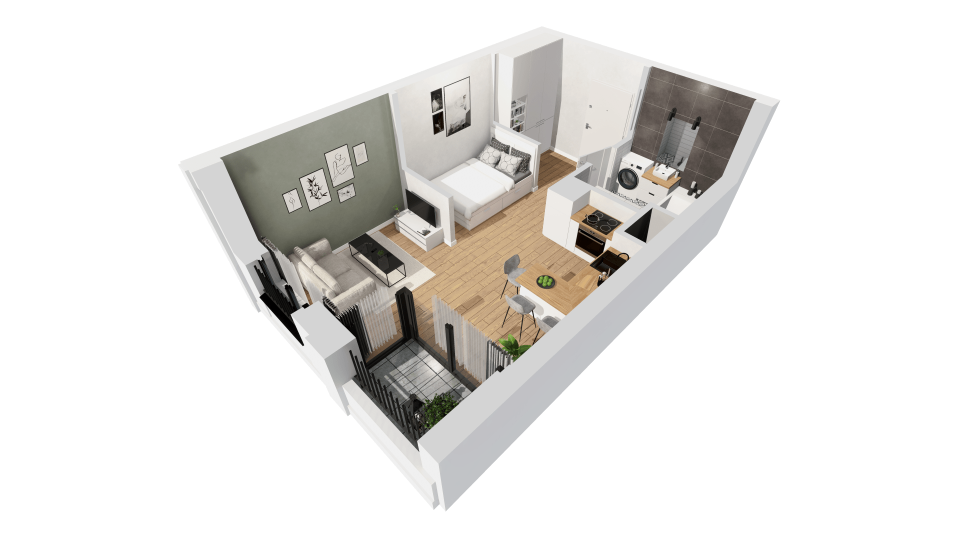 Mieszkanie 31,29 m², piętro 4, oferta nr G/191, DOKI Living - etap II, Gdańsk, Śródmieście, ul. Aleja Doki-idx