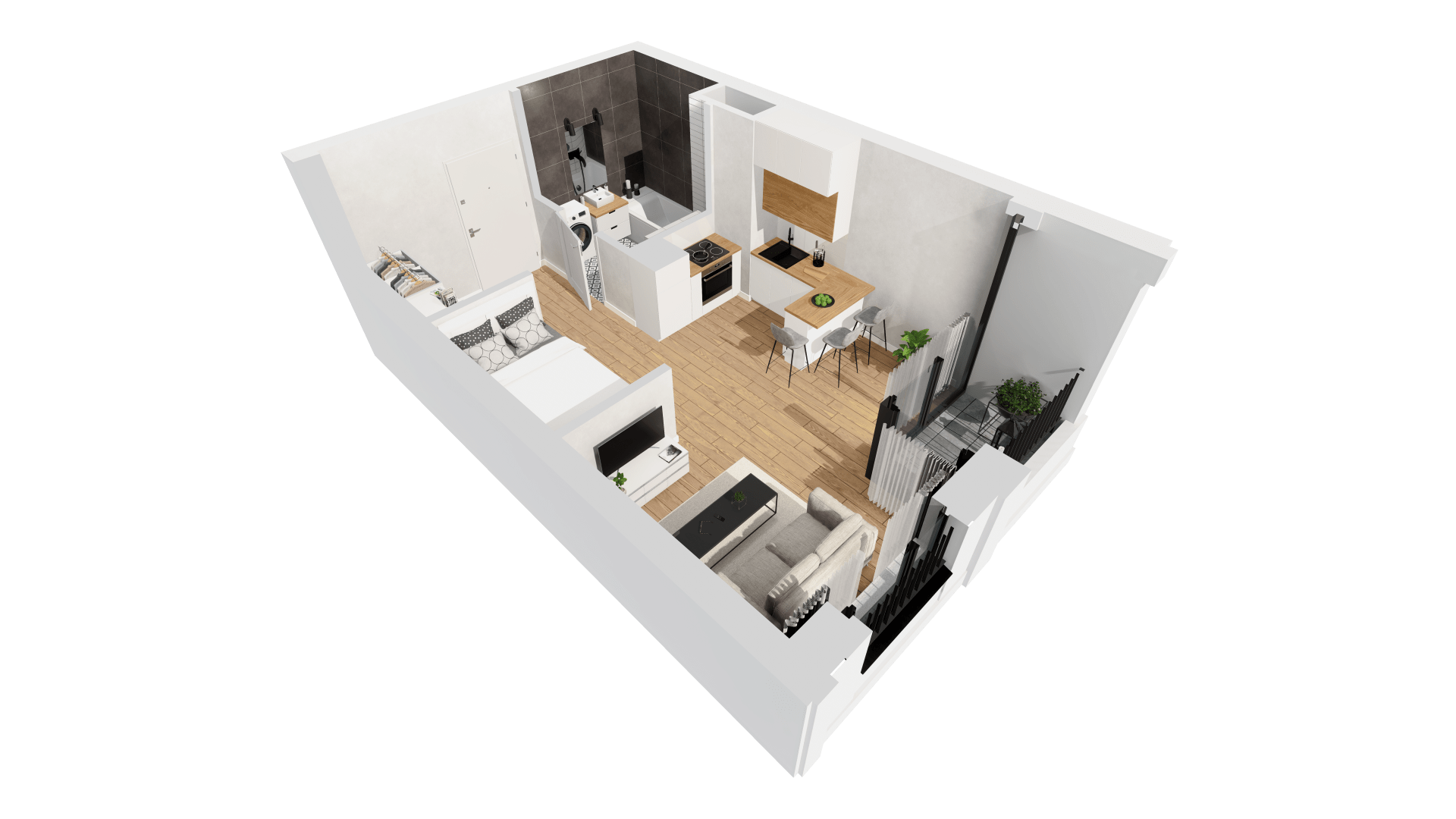 Mieszkanie 31,29 m², piętro 4, oferta nr G/191, DOKI Living - etap II, Gdańsk, Śródmieście, ul. Aleja Doki-idx