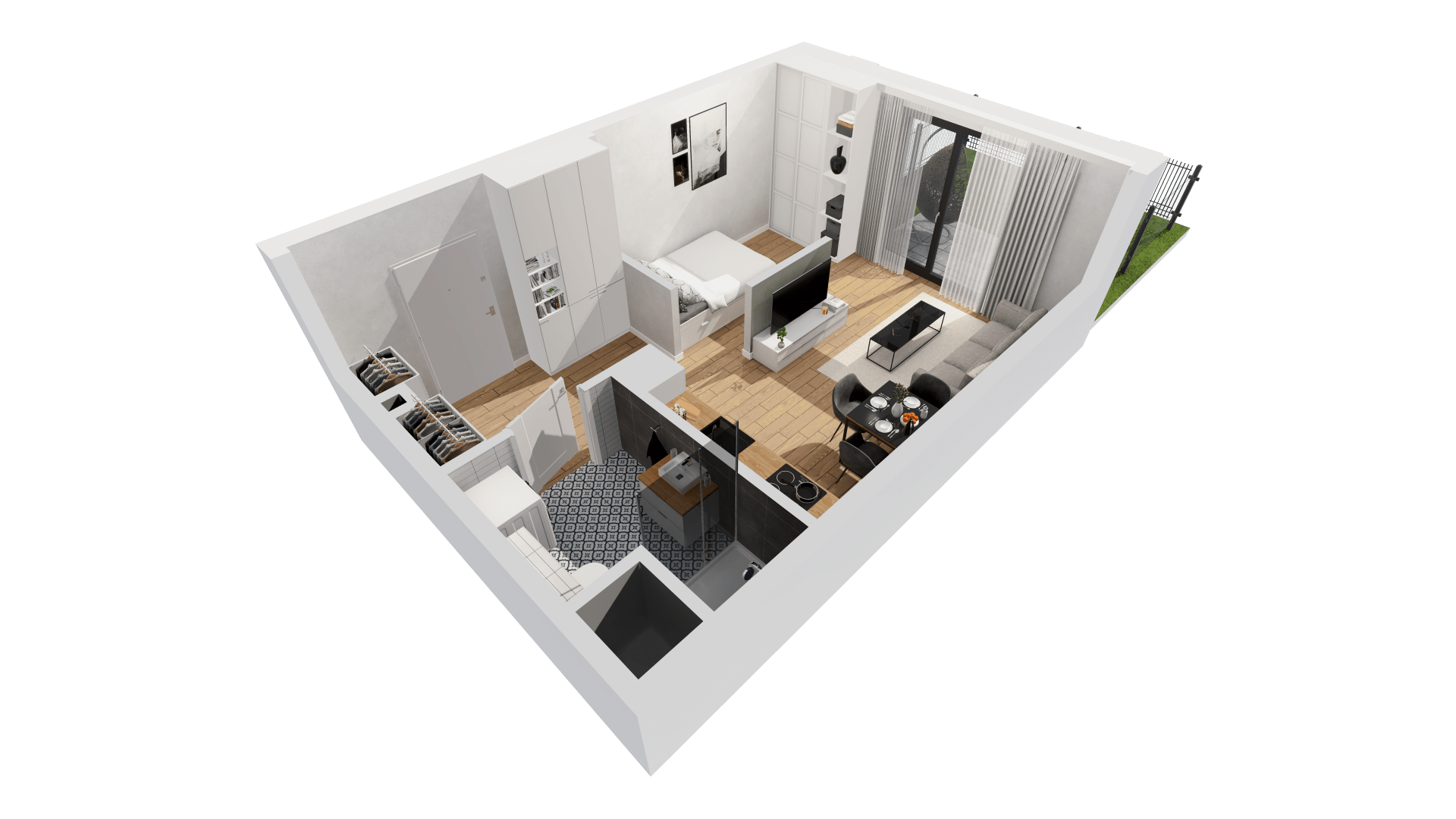 Mieszkanie 34,58 m², piętro 1, oferta nr G/66, DOKI Living - etap II, Gdańsk, Śródmieście, ul. Aleja Doki-idx