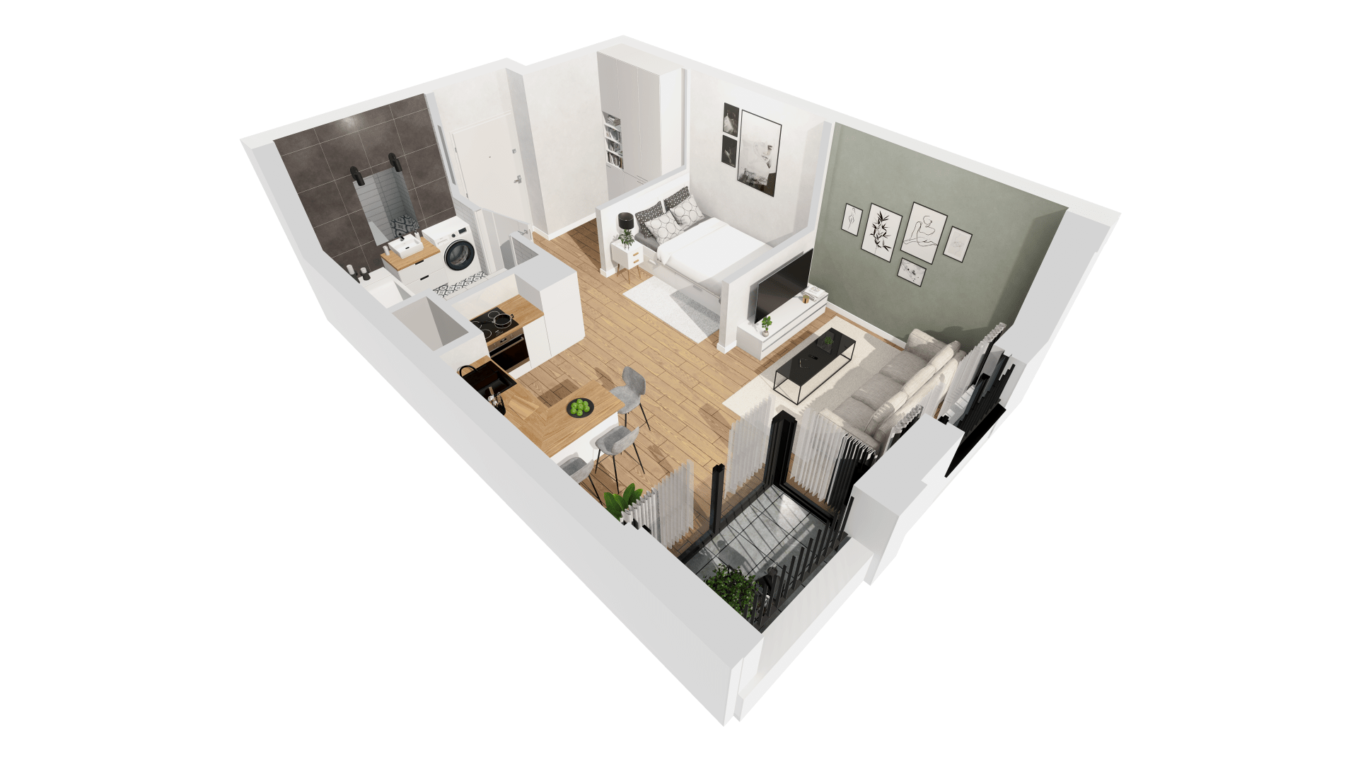 Mieszkanie 33,42 m², piętro 1, oferta nr G/9, DOKI Living - etap II, Gdańsk, Śródmieście, ul. Aleja Doki-idx