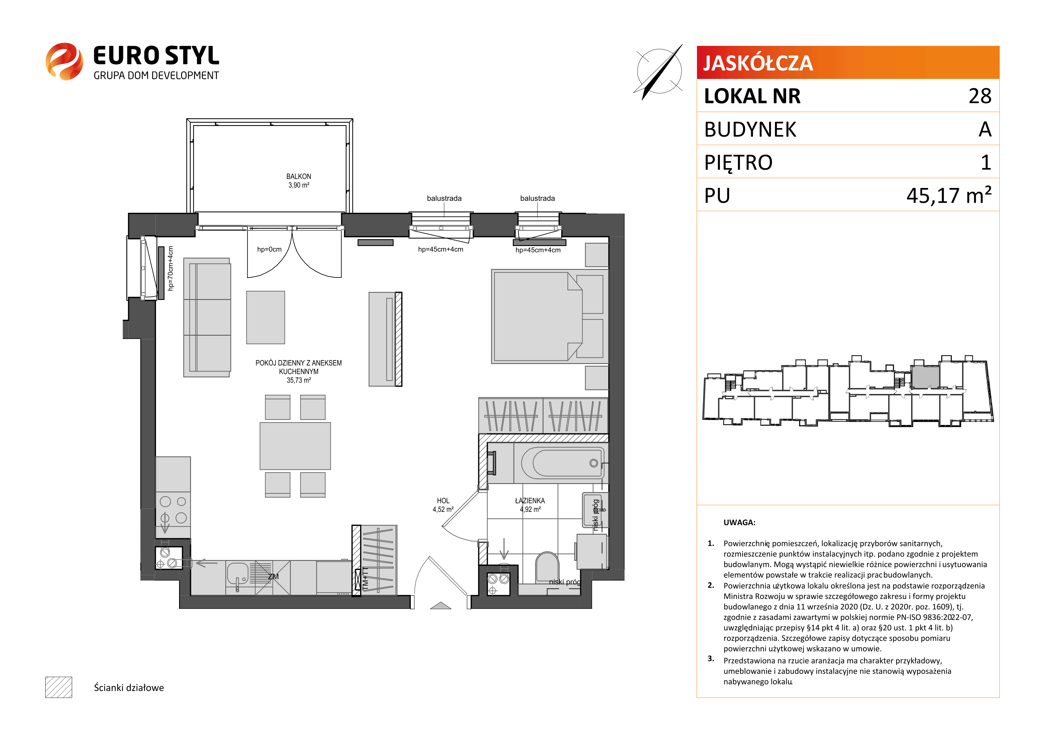 Mieszkanie 45,17 m², piętro 1, oferta nr A/28, Jaskółcza, Gdańsk, Śródmieście, Dolne Miasto, ul. Jaskółcza-idx