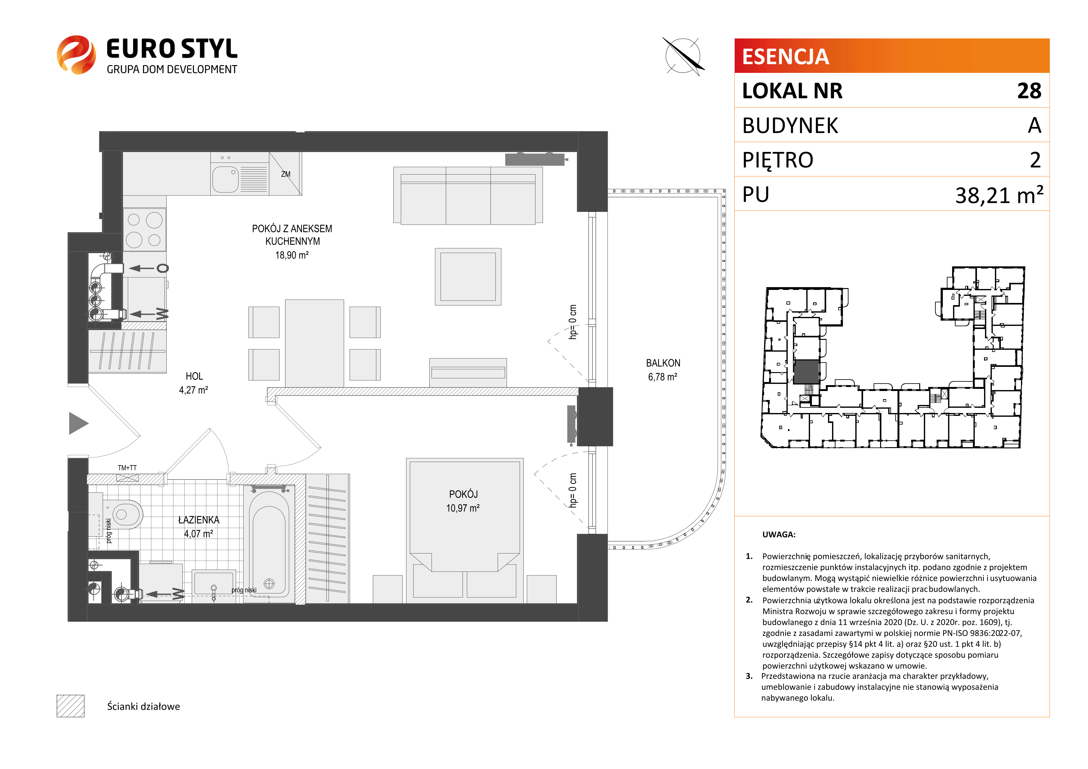 Mieszkanie 38,21 m², piętro 2, oferta nr A/28, Esencja, Gdańsk, Śródmieście, Dolne Miasto, ul. Kamienna Grobla / Jałmużnicza-idx