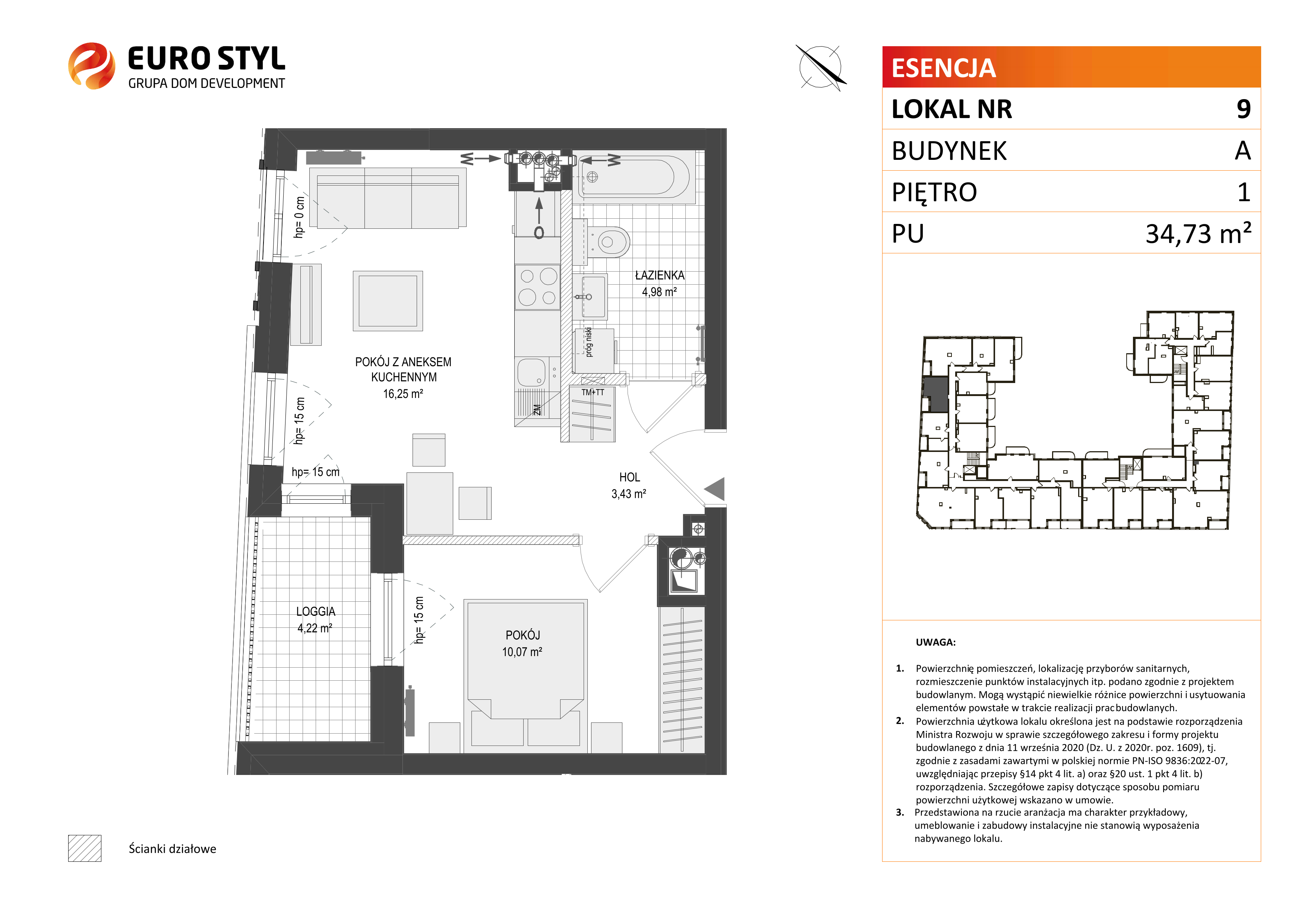 Mieszkanie 34,73 m², piętro 1, oferta nr A/9, Esencja, Gdańsk, Śródmieście, Dolne Miasto, ul. Kamienna Grobla / Jałmużnicza-idx