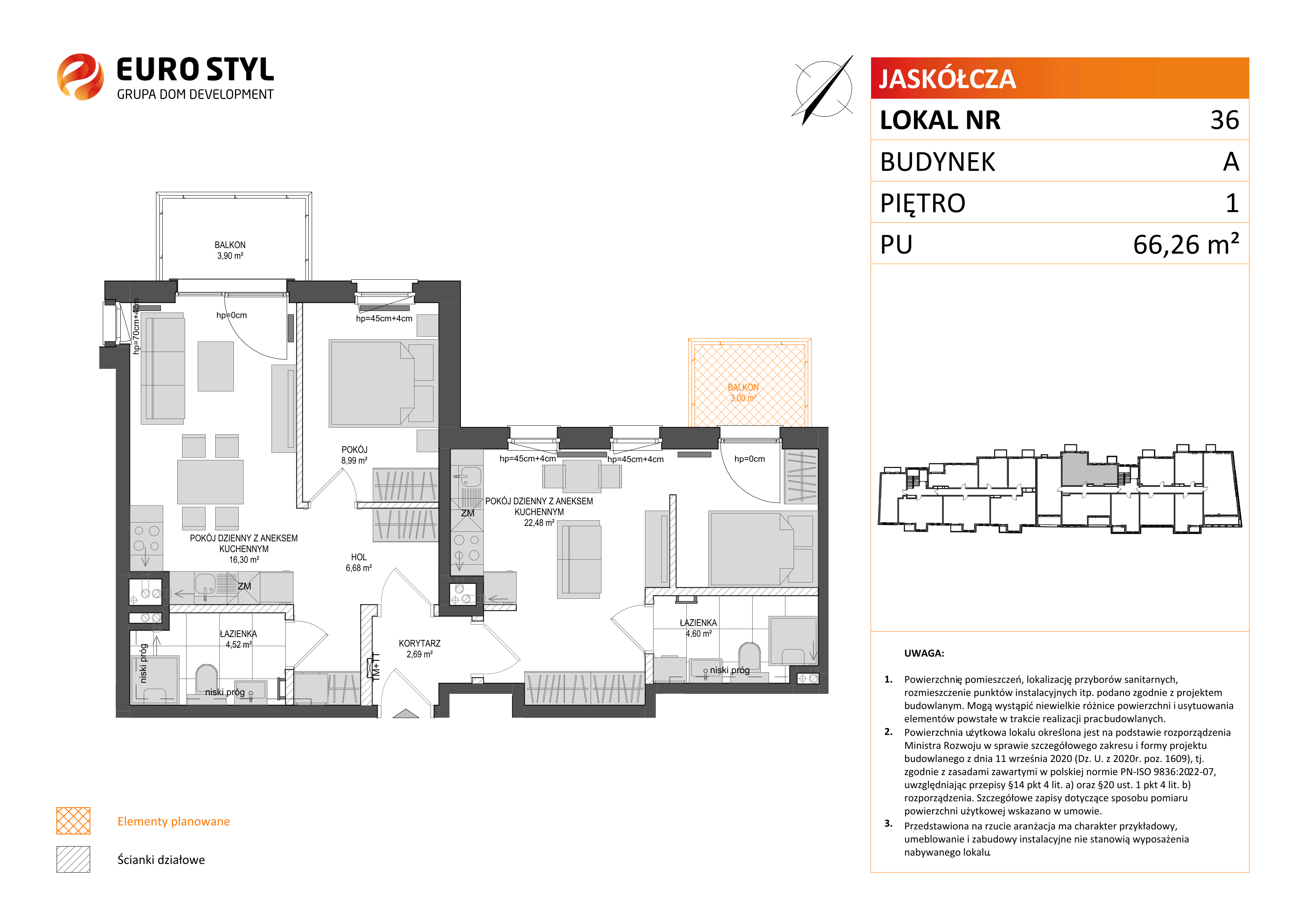 Mieszkanie 66,26 m², piętro 1, oferta nr A/36, Jaskółcza, Gdańsk, Śródmieście, Dolne Miasto, ul. Jaskółcza-idx