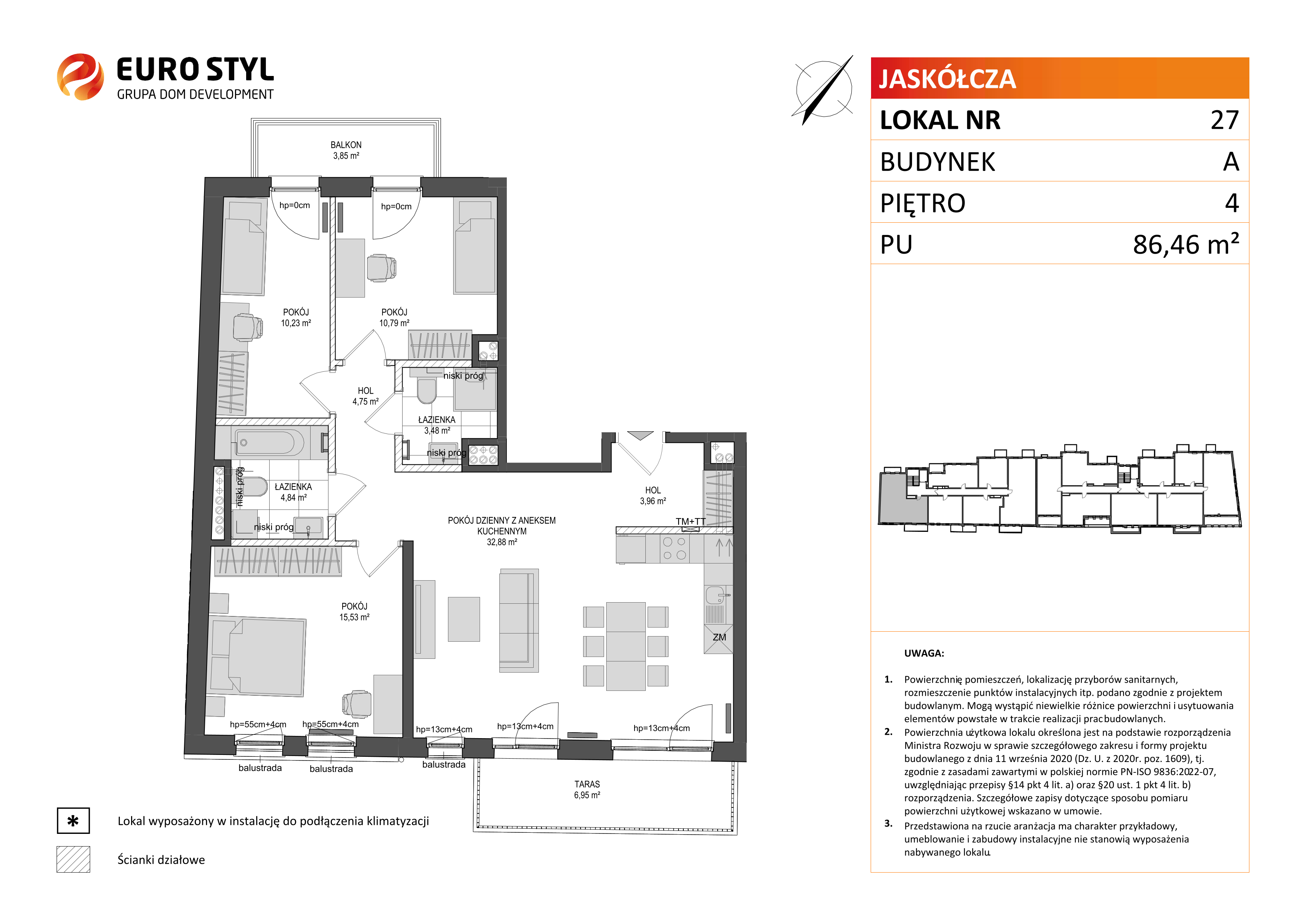 Mieszkanie 86,46 m², piętro 4, oferta nr A/27, Jaskółcza, Gdańsk, Śródmieście, Dolne Miasto, ul. Jaskółcza-idx