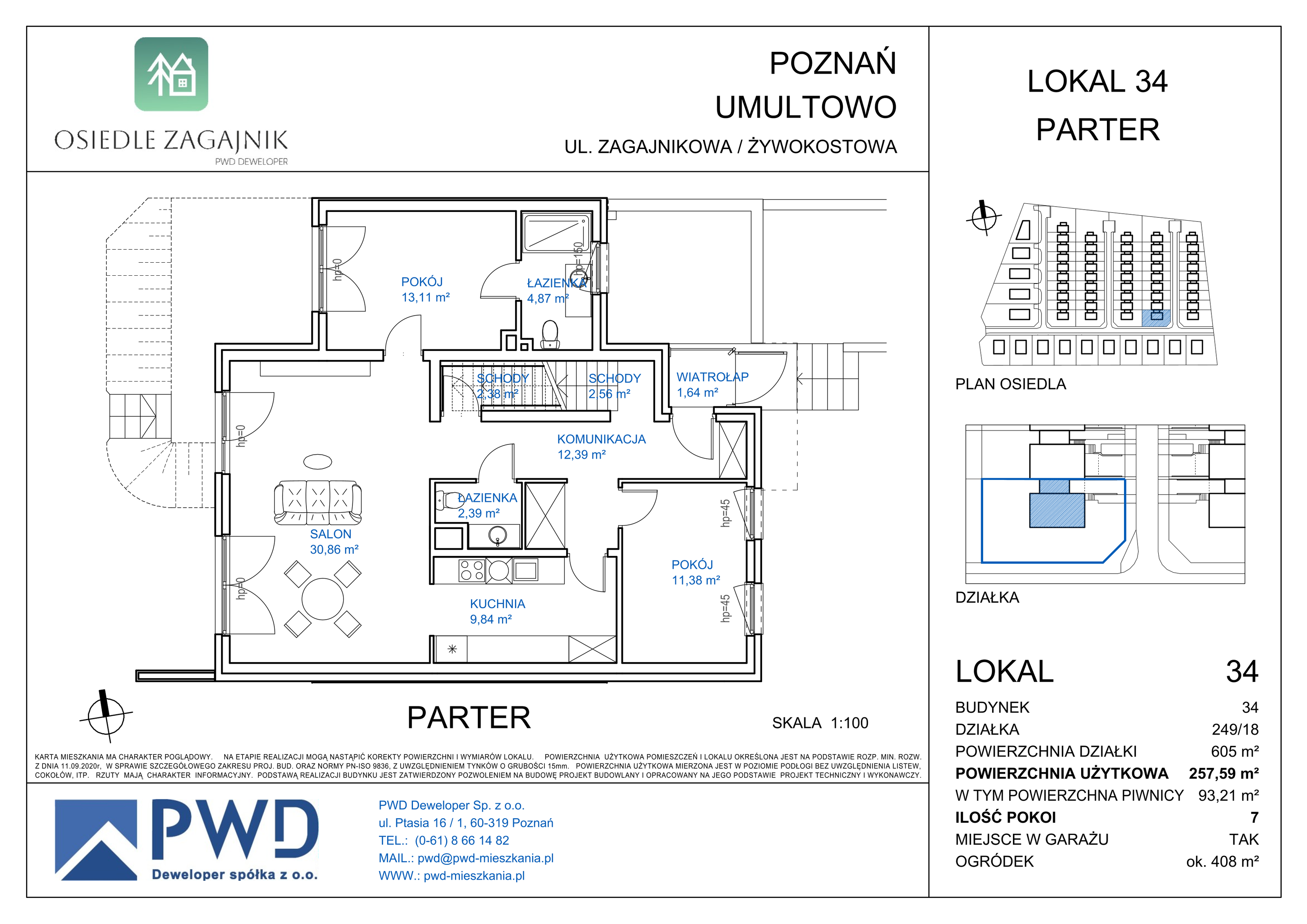 Dom 164,38 m², oferta nr 34, Osiedle Zagajnik - Domy, Poznań, Umultowo, Umultowo, ul. Zagajnikowa-idx