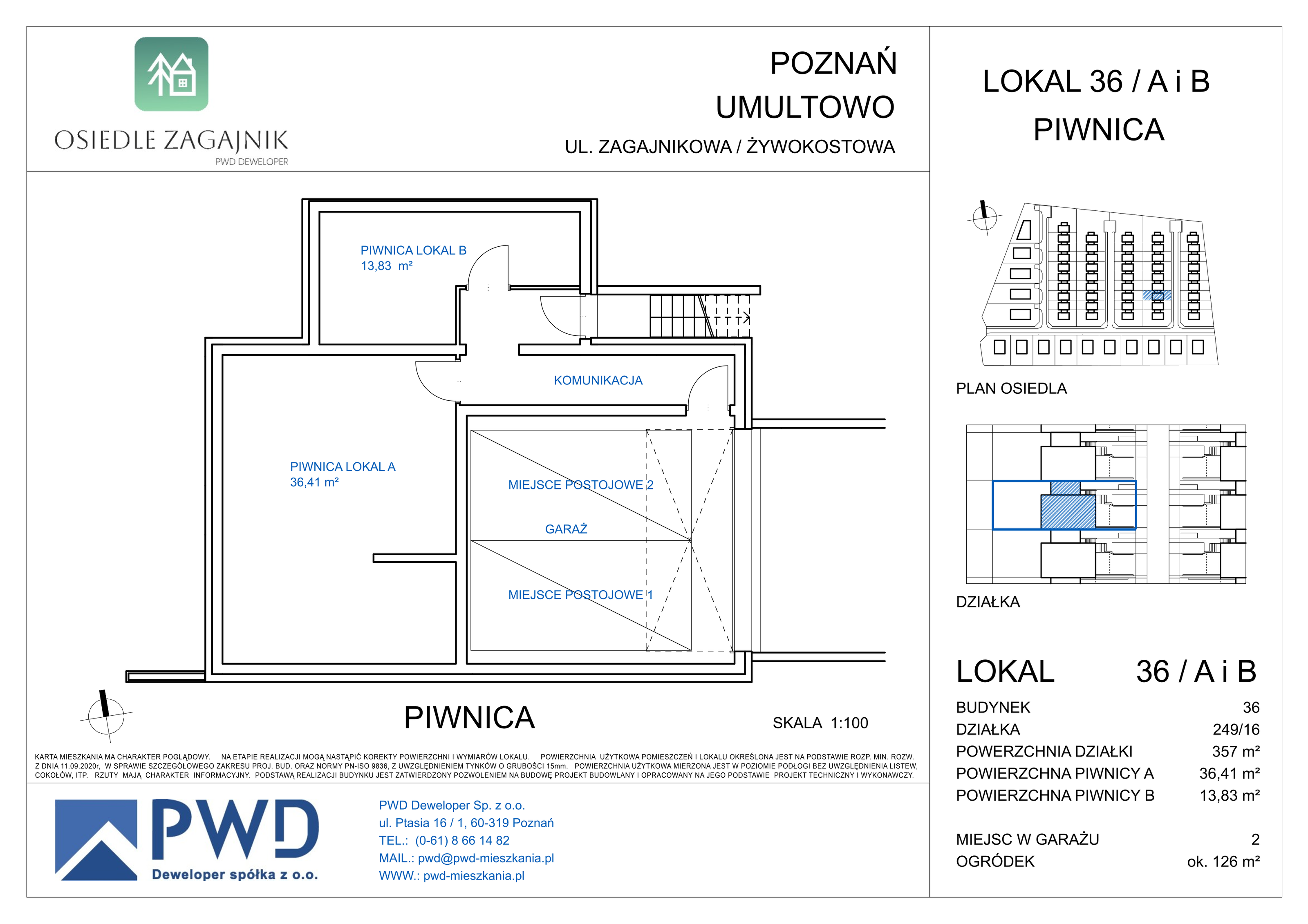 Mieszkanie 76,09 m², piętro 1, oferta nr 36 / B, Osiedle Zagajnik, Poznań, Umultowo, Umultowo, ul. Zagajnikowa-idx