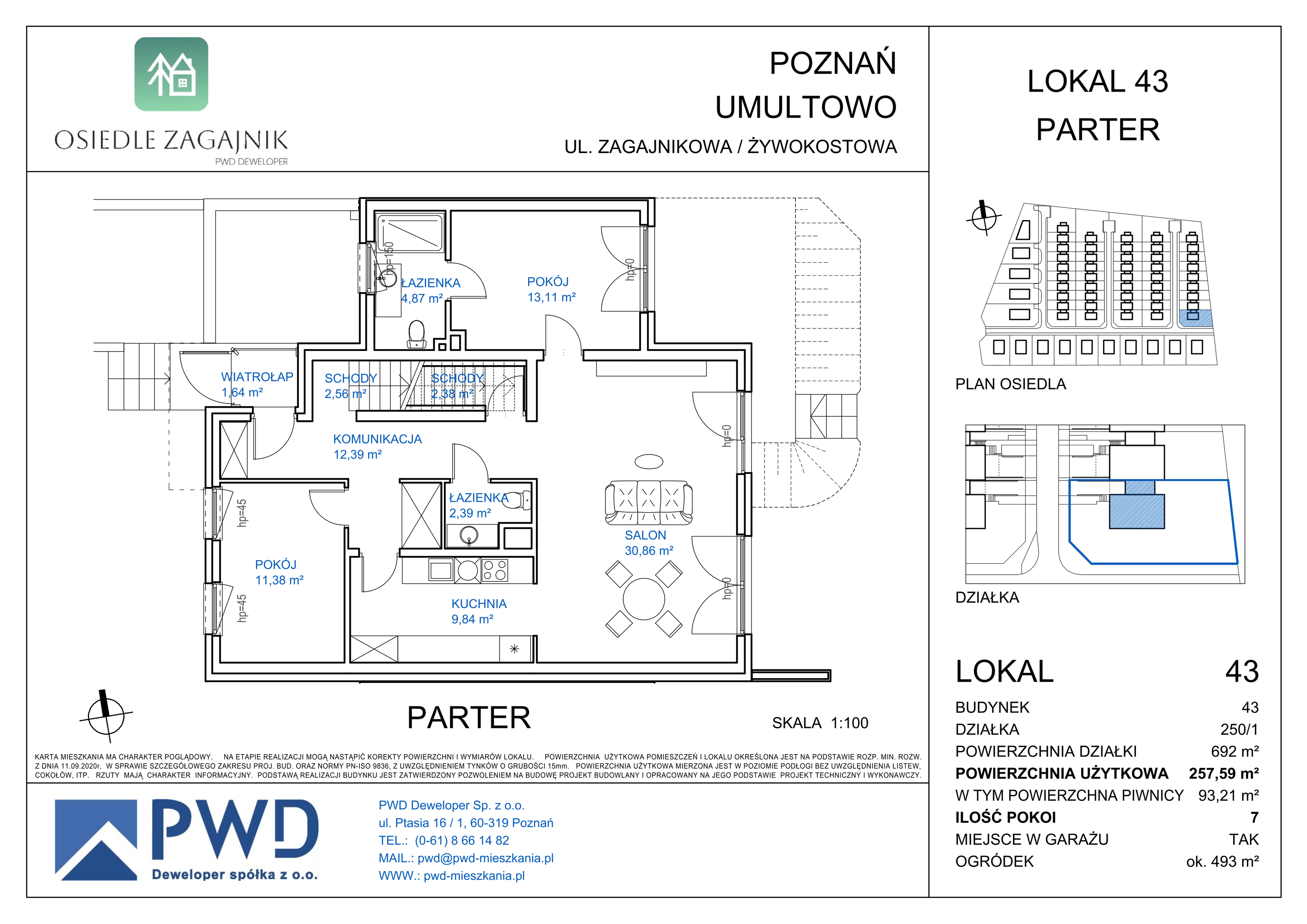 Dom 164,38 m², oferta nr 43, Osiedle Zagajnik - Domy, Poznań, Umultowo, Umultowo, ul. Zagajnikowa-idx