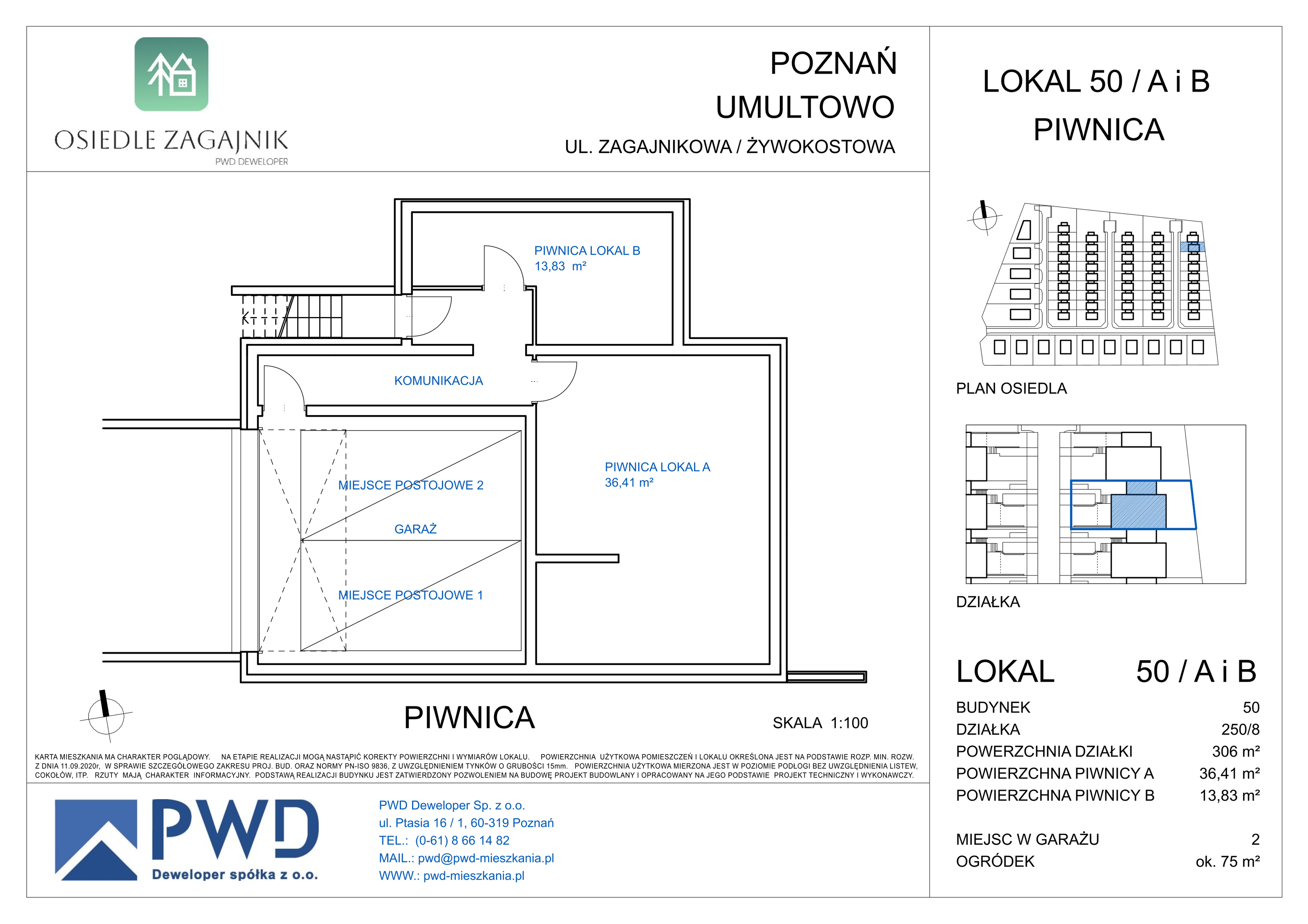 Mieszkanie 85,73 m², parter, oferta nr 50 / A, Osiedle Zagajnik, Poznań, Umultowo, Umultowo, ul. Zagajnikowa-idx