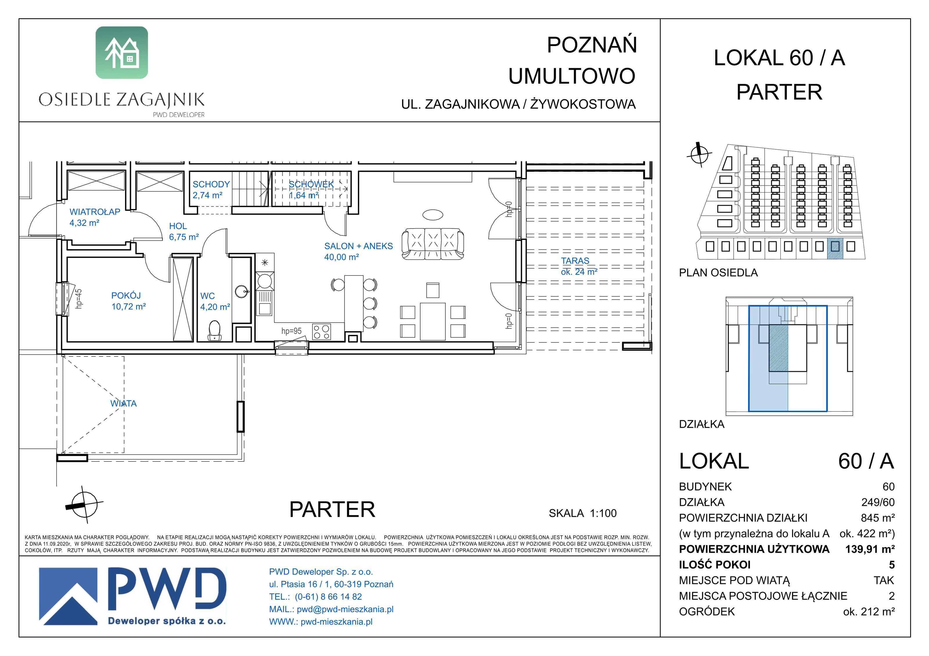 Dom 139,91 m², oferta nr A60/A, Osiedle Zagajnik - Domy, Poznań, Umultowo, Umultowo, ul. Zagajnikowa-idx