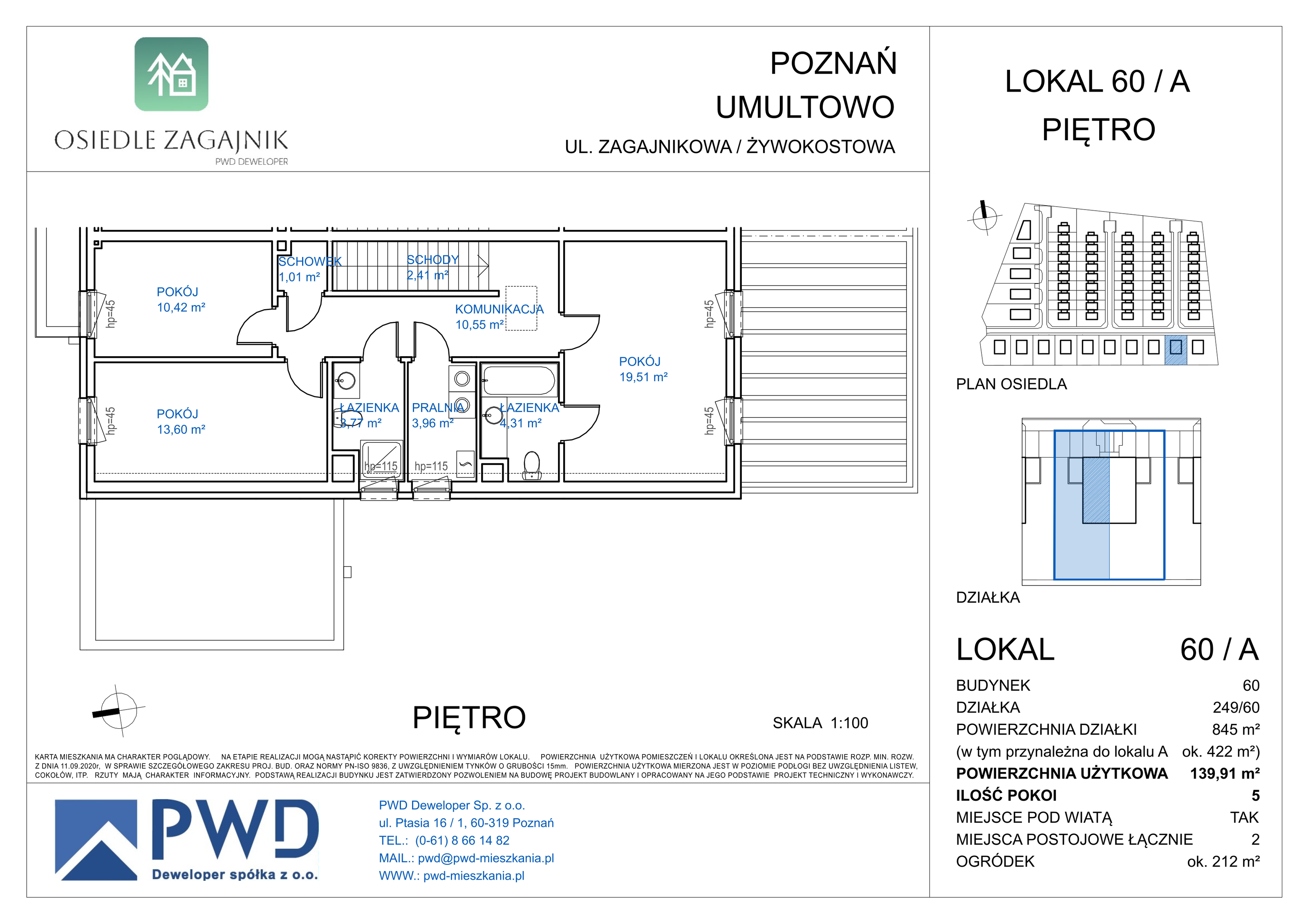 Dom 139,91 m², oferta nr A60/A, Osiedle Zagajnik - Domy, Poznań, Umultowo, Umultowo, ul. Zagajnikowa-idx