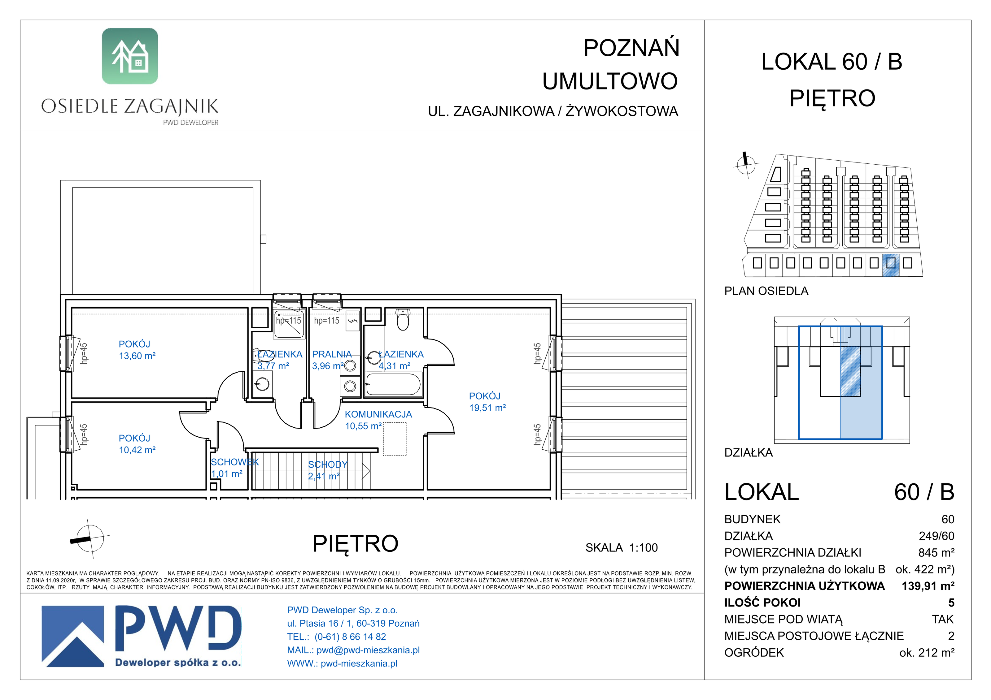 Dom 139,91 m², oferta nr A60/B, Osiedle Zagajnik - Domy, Poznań, Umultowo, Umultowo, ul. Zagajnikowa-idx