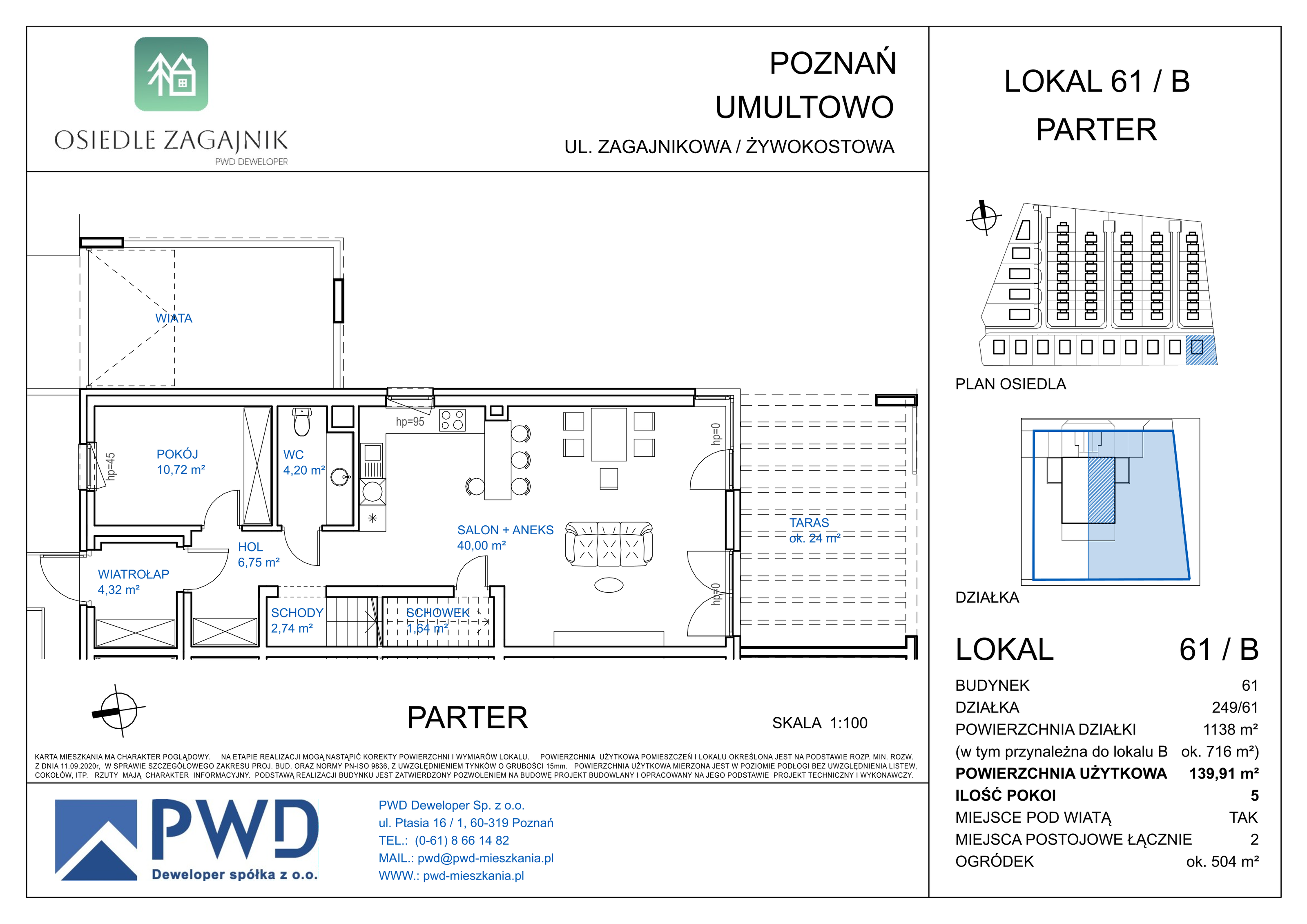 Dom 139,91 m², oferta nr A61/B, Osiedle Zagajnik - Domy, Poznań, Umultowo, Umultowo, ul. Zagajnikowa-idx