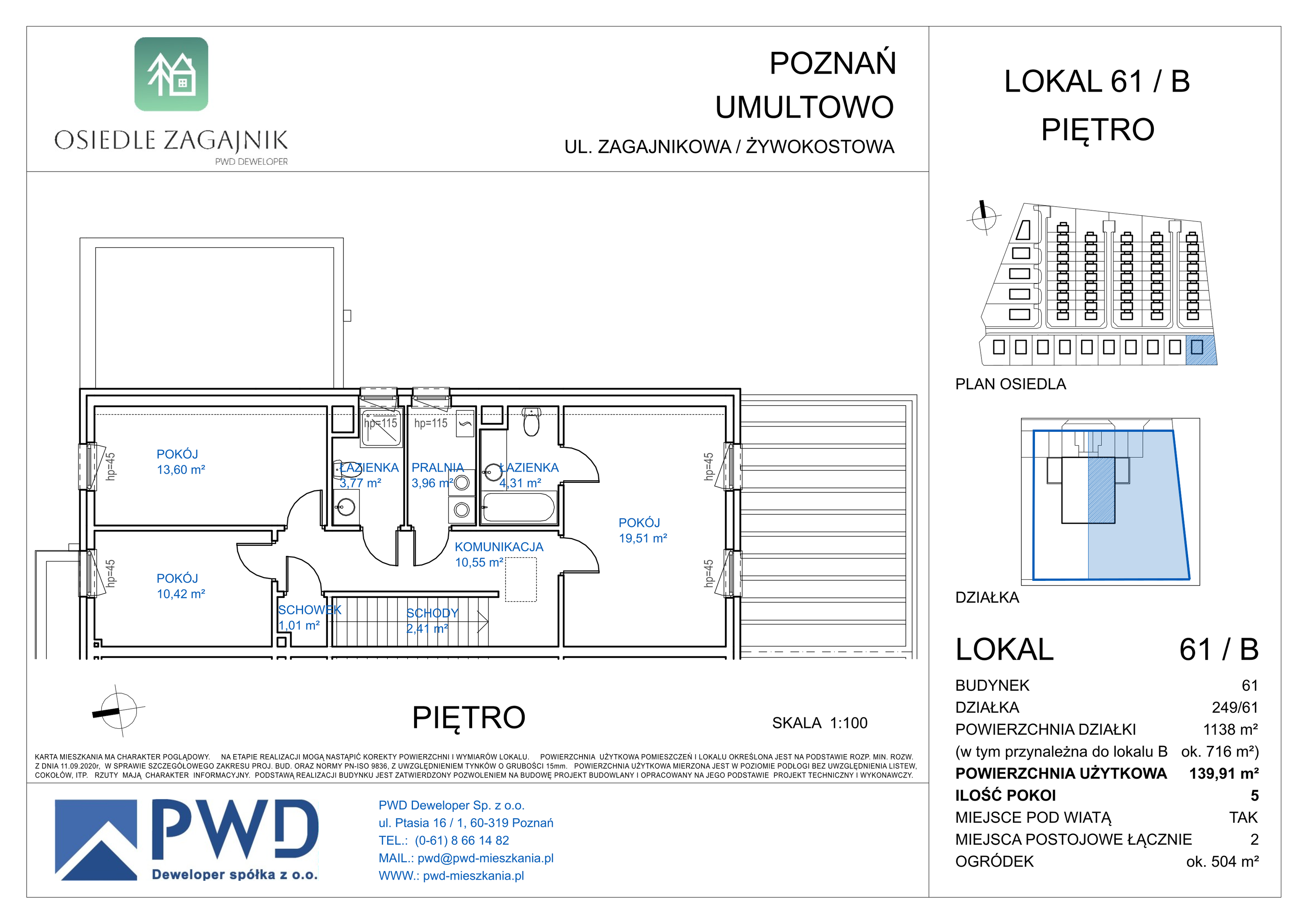 Dom 139,91 m², oferta nr A61/B, Osiedle Zagajnik - Domy, Poznań, Umultowo, Umultowo, ul. Zagajnikowa-idx