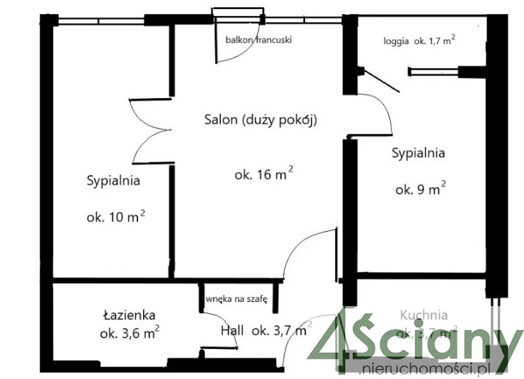 Mieszkanie 47,00 m², piętro 7, oferta nr , 63933/3098/OMS, Warszawa, Wola, Wola, Okopowa-idx