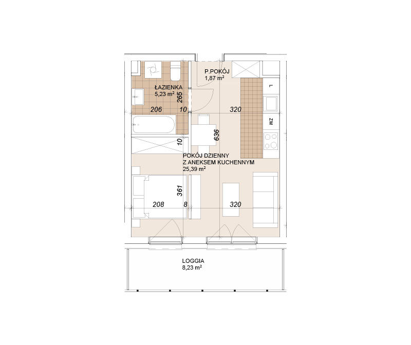 Mieszkanie 32,49 m², parter, oferta nr E1-0-10, Lokum Porto Etap VI, Wrocław, Szczepin, ul. Długa/Gnieźnieńska-idx