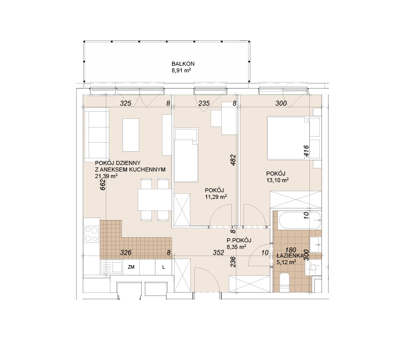 Mieszkanie 59,25 m², parter, oferta nr E1-0-5, Lokum Porto Etap VI, Wrocław, Szczepin, ul. Długa/Gnieźnieńska-idx