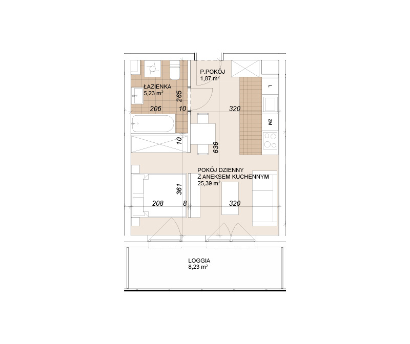 Mieszkanie 32,49 m², piętro 1, oferta nr E1-1-22, Lokum Porto Etap VI, Wrocław, Szczepin, ul. Długa/Gnieźnieńska-idx