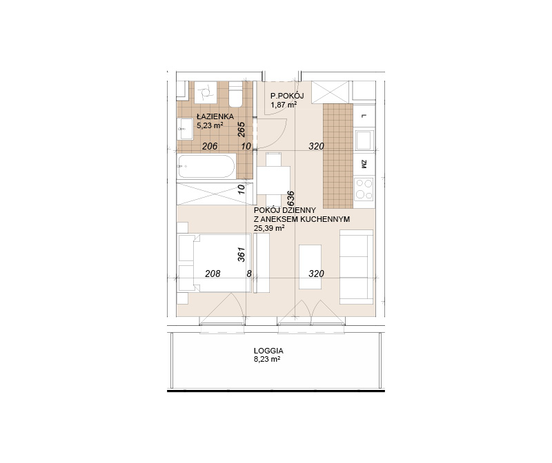 Mieszkanie 32,49 m², piętro 2, oferta nr E1-2-35, Lokum Porto Etap VI, Wrocław, Szczepin, ul. Długa/Gnieźnieńska-idx