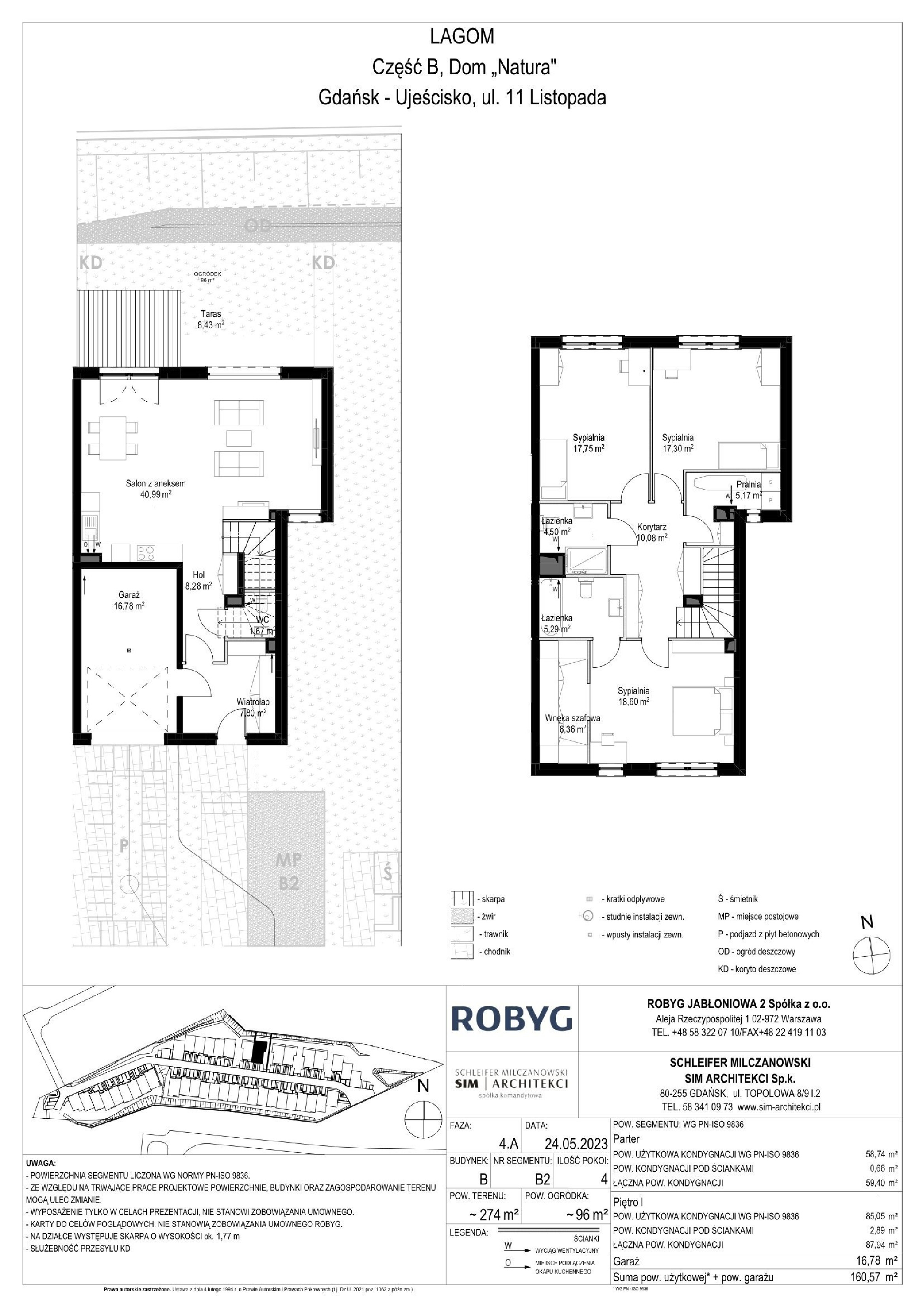 Dom 160,57 m², oferta nr B.0M02, Lagom, Gdańsk, Ujeścisko-Łostowice, Ujeścisko, ul. 11 Listopada-idx