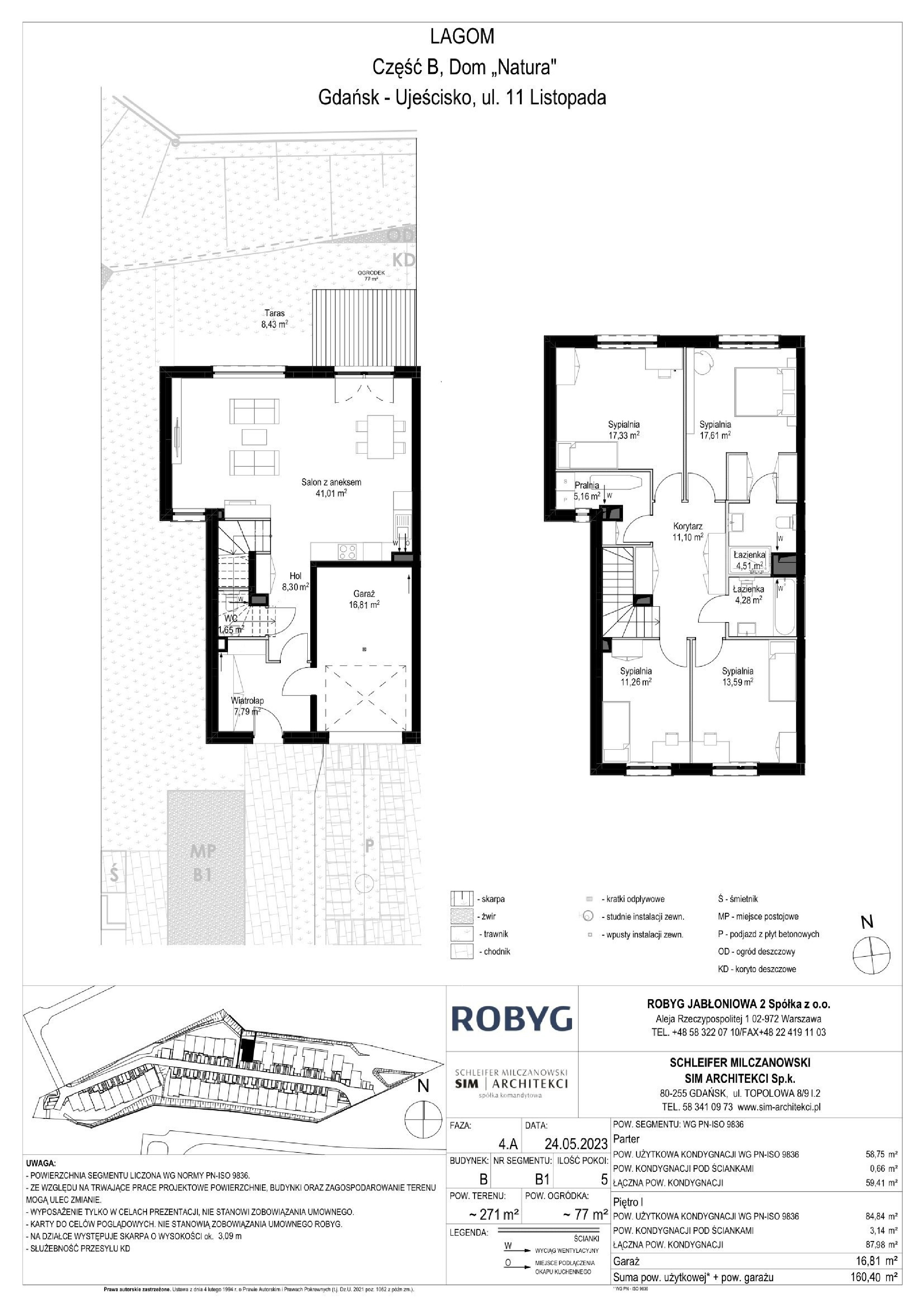 Dom 160,40 m², oferta nr B.0M01, Lagom, Gdańsk, Ujeścisko-Łostowice, Ujeścisko, ul. 11 Listopada-idx