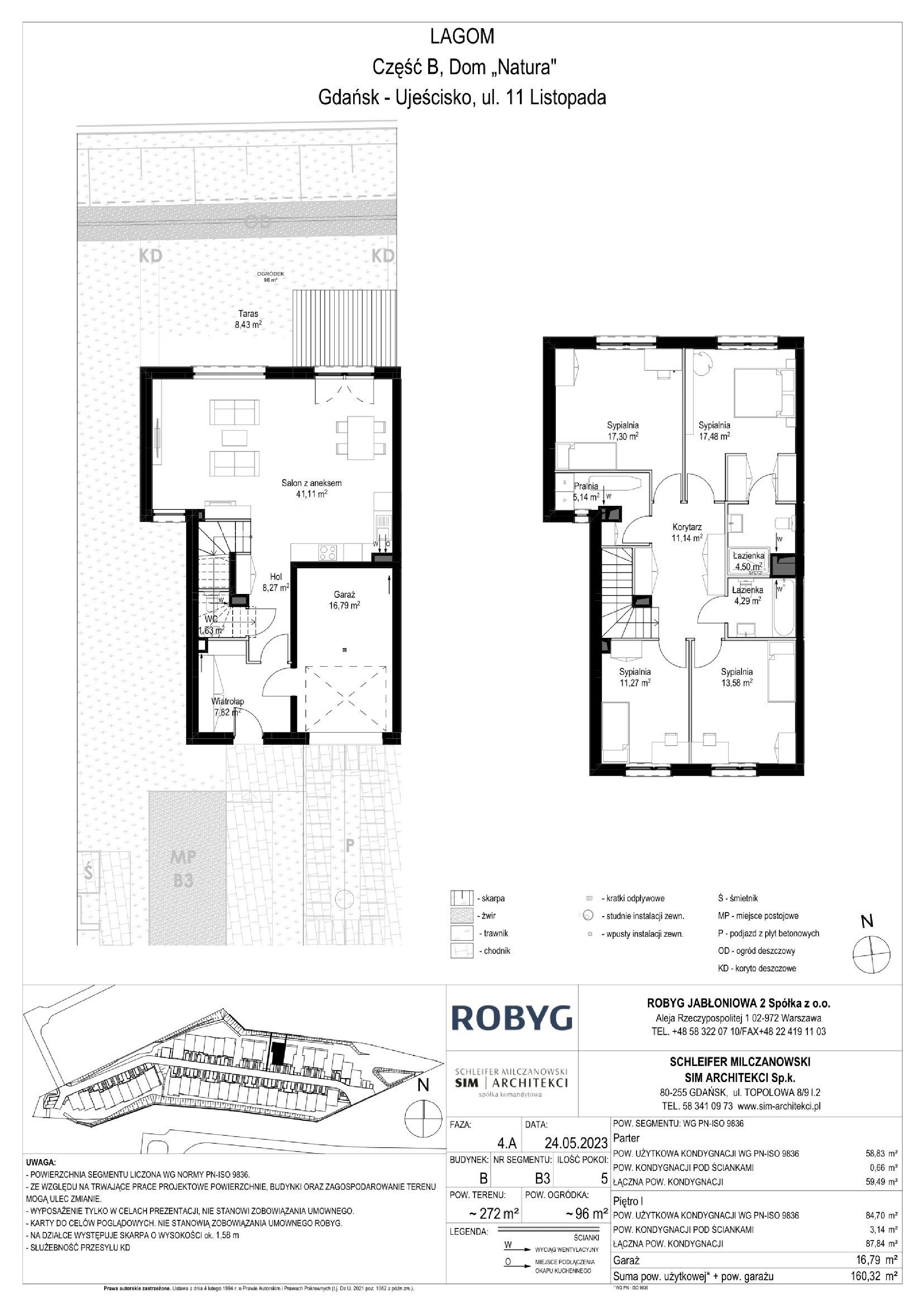 Dom 160,32 m², oferta nr B.0M03, Lagom, Gdańsk, Ujeścisko-Łostowice, Ujeścisko, ul. 11 Listopada-idx