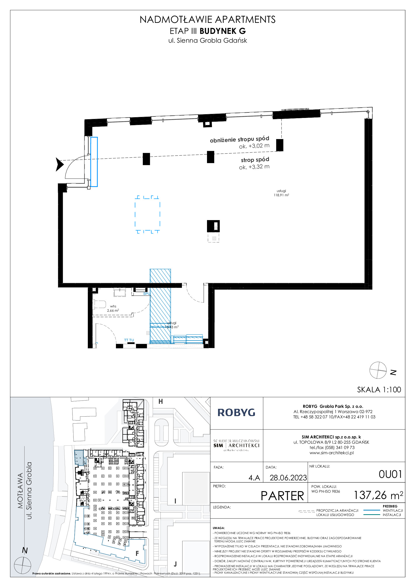 Lokal użytkowy 137,26 m², oferta nr G.0U01, Nadmotławie Apartments - lokale użytkowe, Gdańsk, Śródmieście, ul. Sienna Grobla-idx