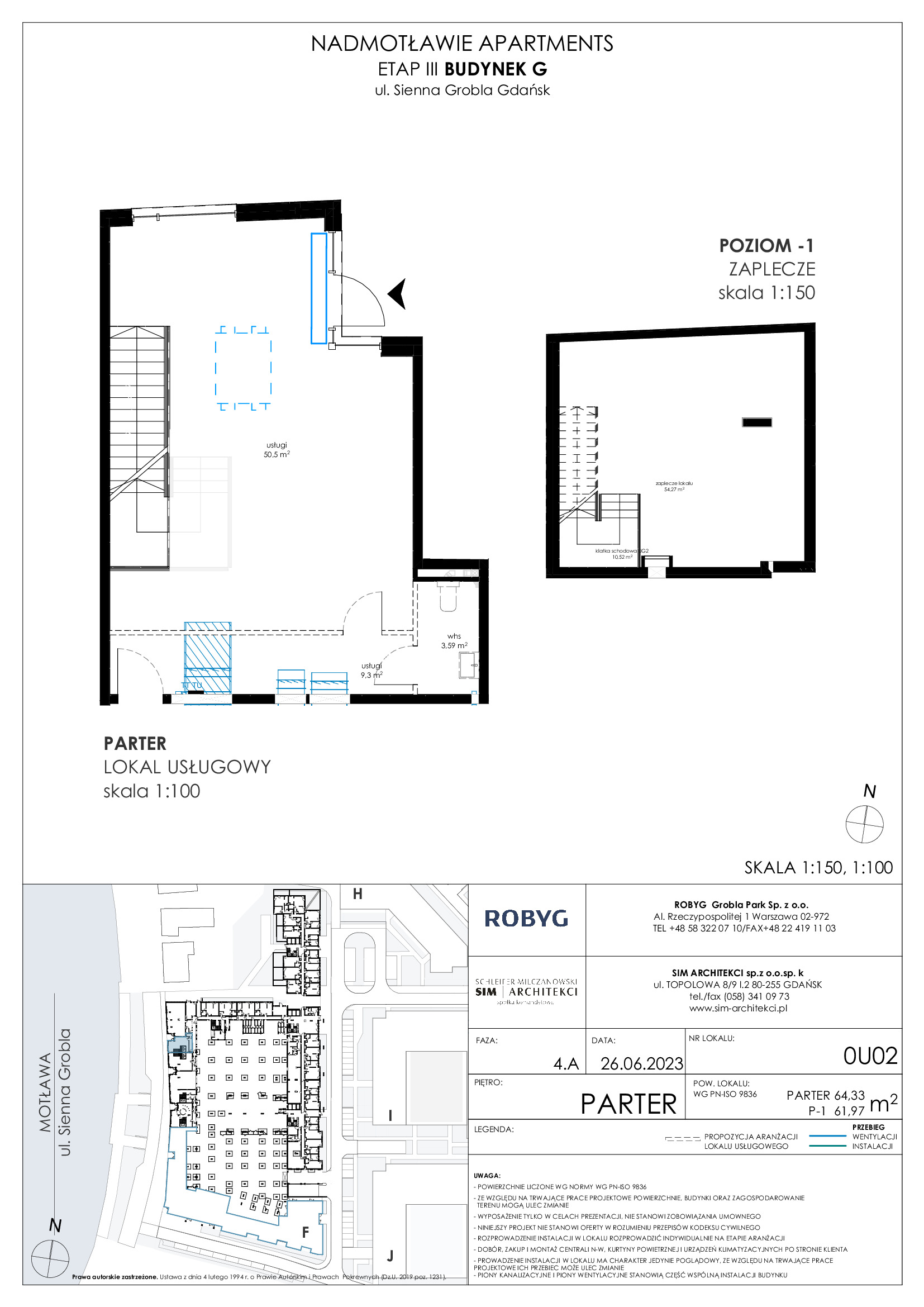 Lokal użytkowy 126,30 m², oferta nr G.0U02, Nadmotławie Apartments - lokale użytkowe, Gdańsk, Śródmieście, ul. Sienna Grobla-idx