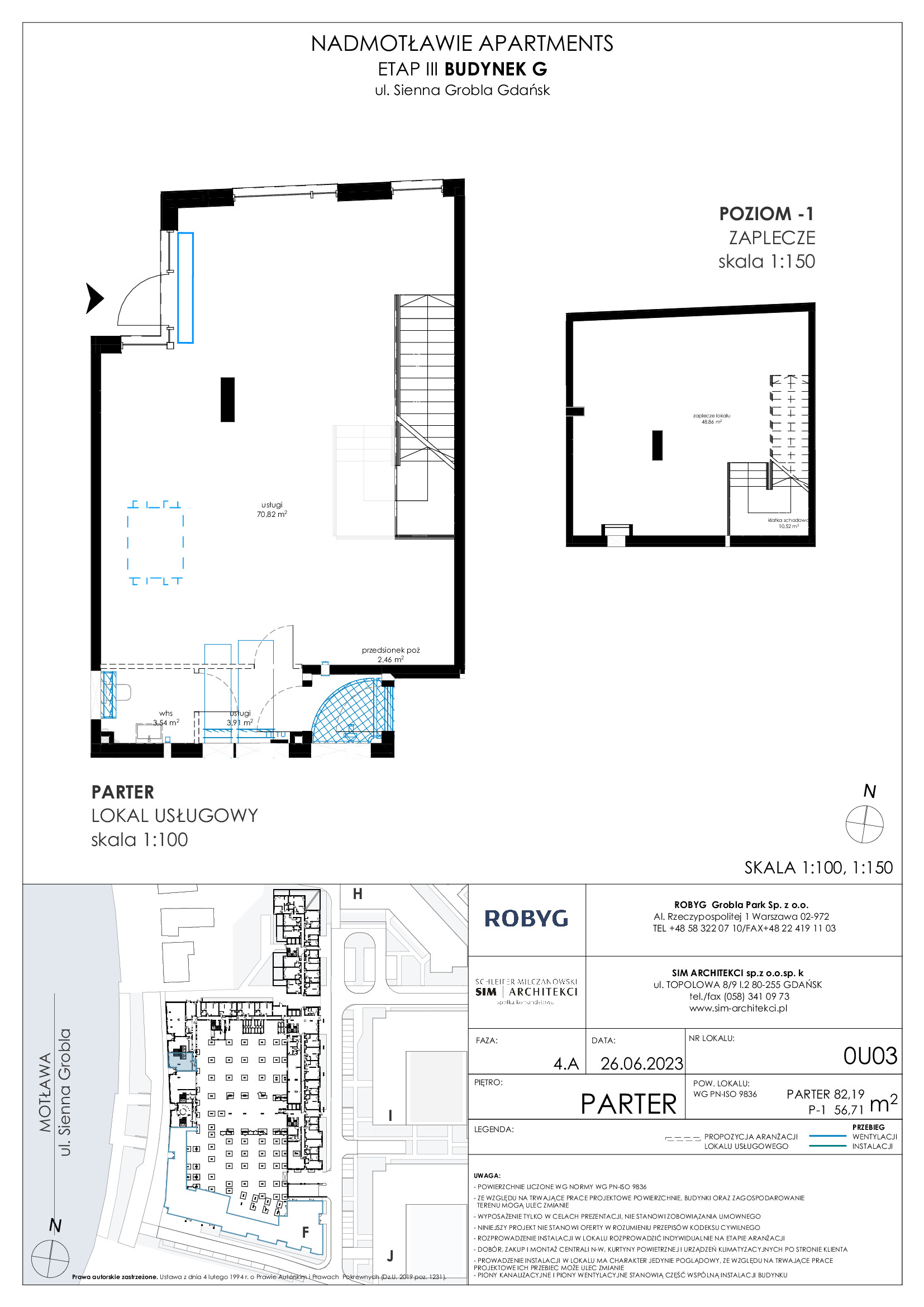 Lokal użytkowy 138,90 m², oferta nr G.0U03, Nadmotławie Apartments - lokale użytkowe, Gdańsk, Śródmieście, ul. Sienna Grobla-idx