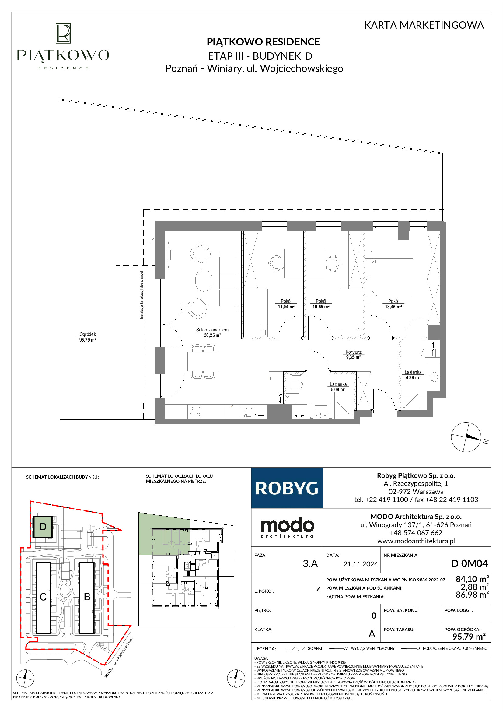 Mieszkanie 84,10 m², parter, oferta nr D.0M04, Piątkowo Residence, Poznań, Piątkowo, Piątkowo, ul. Wojciechowskiego-idx