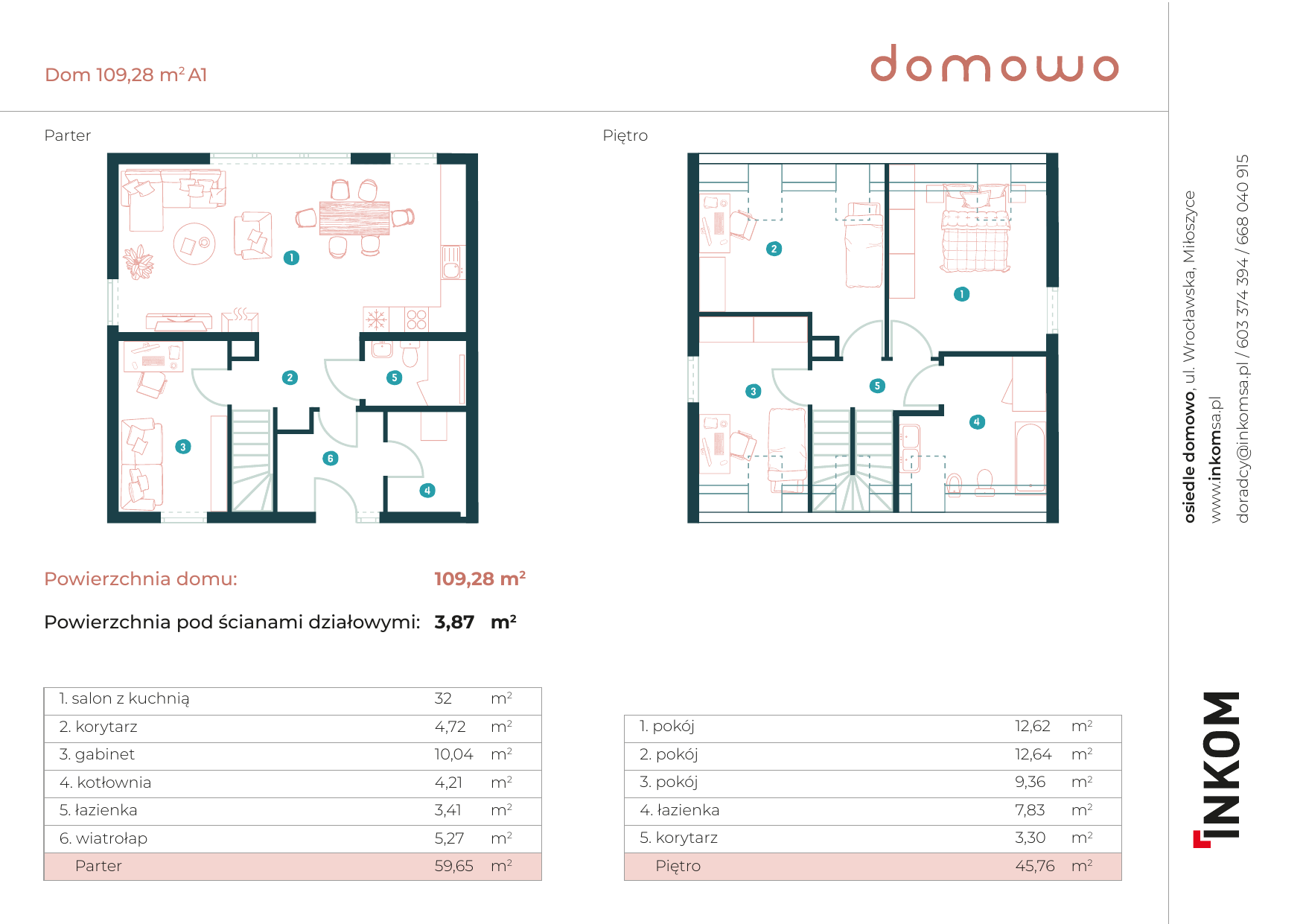 Dom 105,00 m², oferta nr D1, Domowo, Miłoszyce, ul. Wrocławska-idx