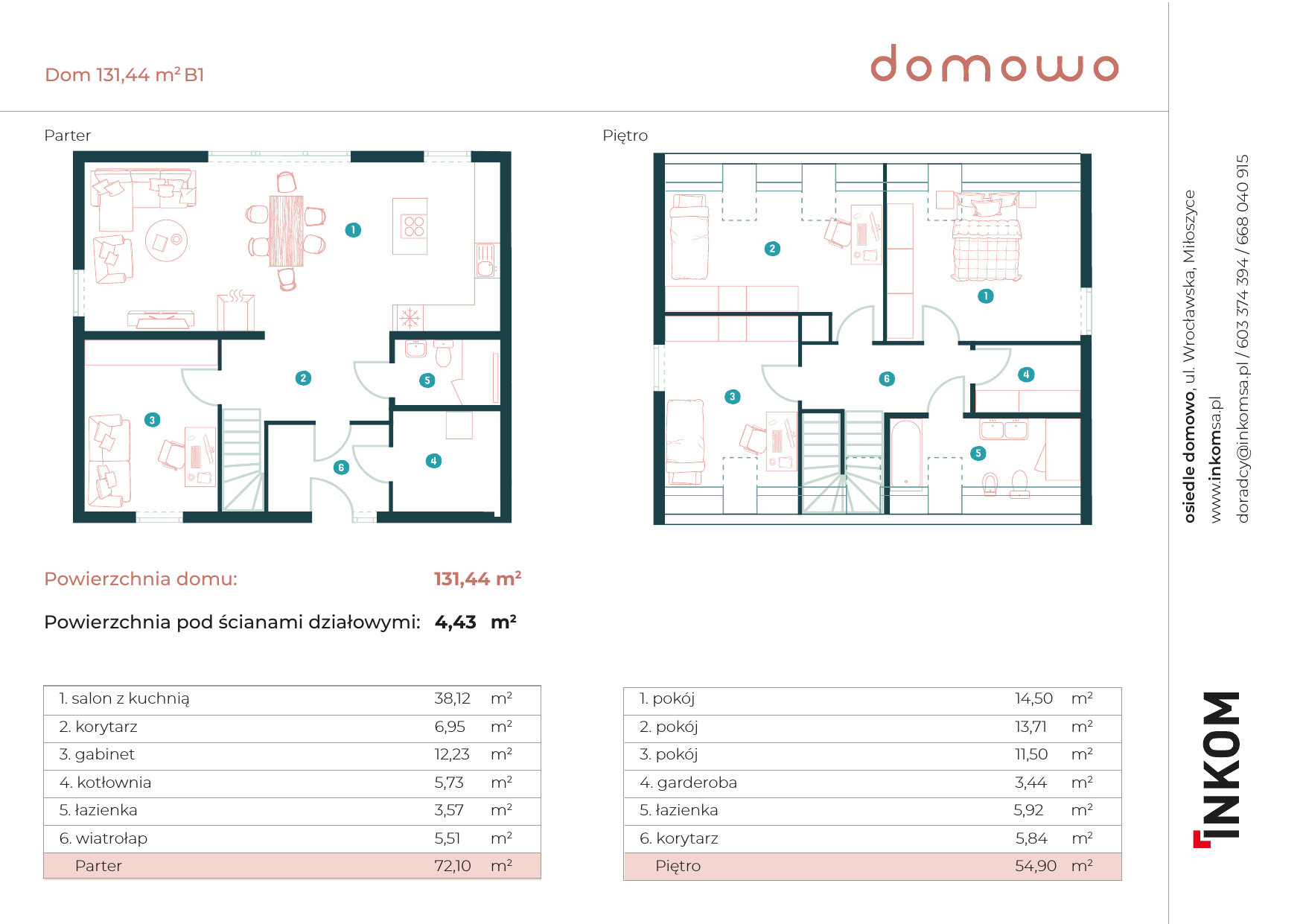 Dom 127,00 m², oferta nr D2, Domowo, Miłoszyce, ul. Wrocławska-idx