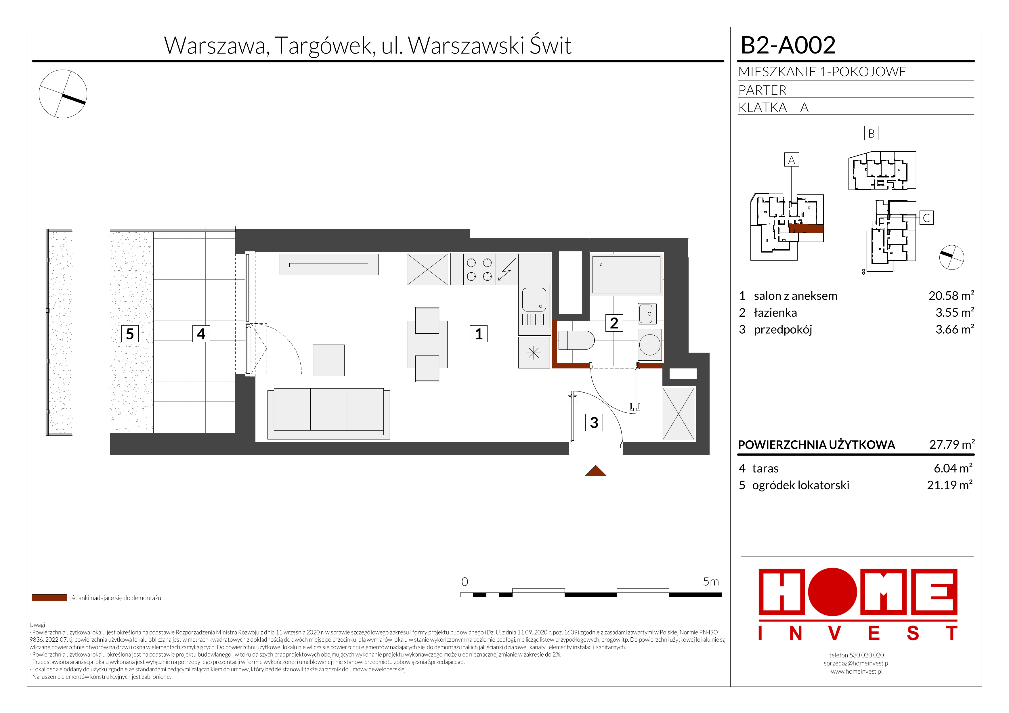 Mieszkanie 27,79 m², parter, oferta nr B2-A002, Warszawski Świt Etap IX, Warszawa, Targówek, Bródno, ul. Warszawski Świt 5-idx