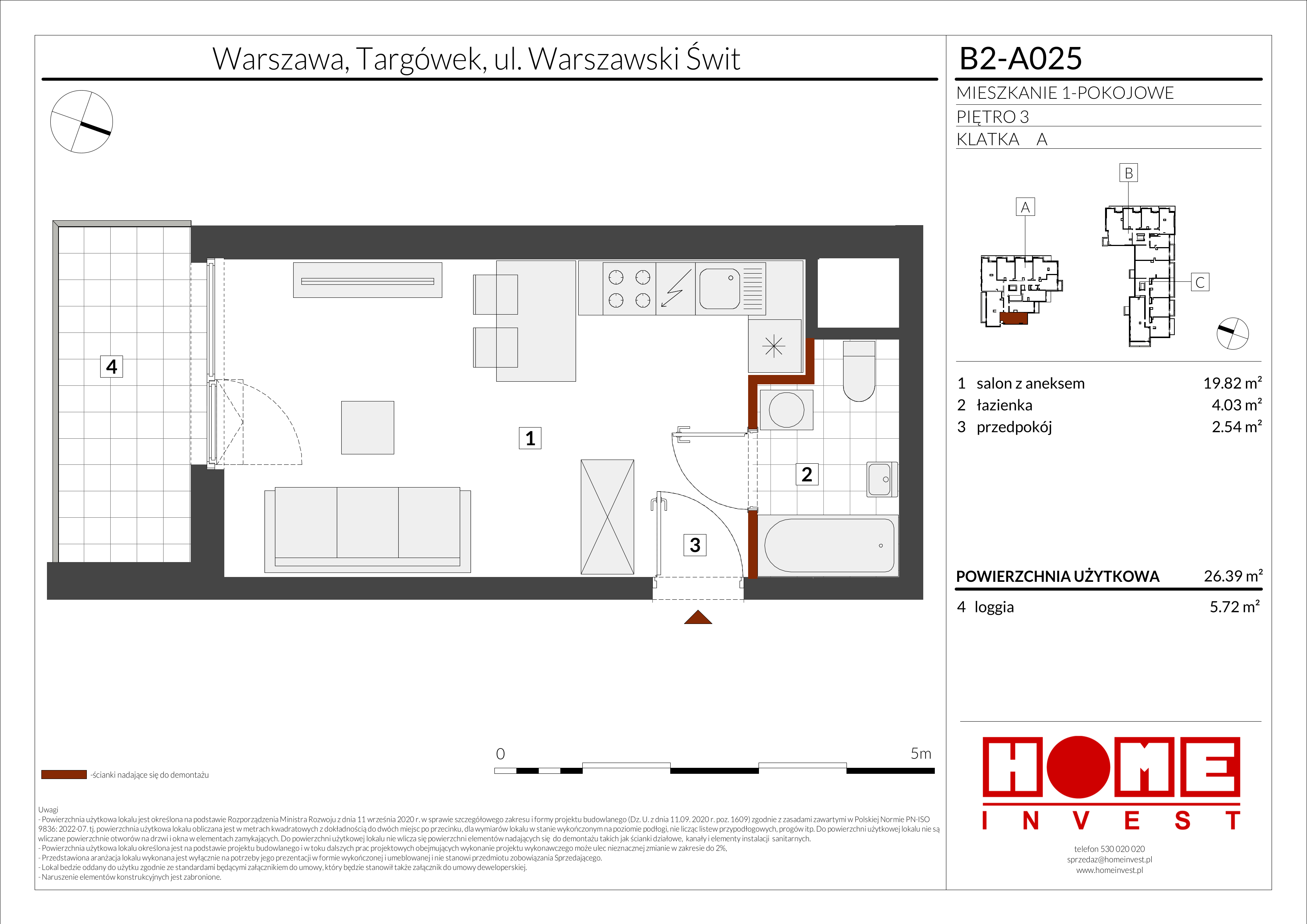 Mieszkanie 26,39 m², piętro 3, oferta nr B2-A025, Warszawski Świt Etap IX, Warszawa, Targówek, Bródno, ul. Warszawski Świt 5-idx