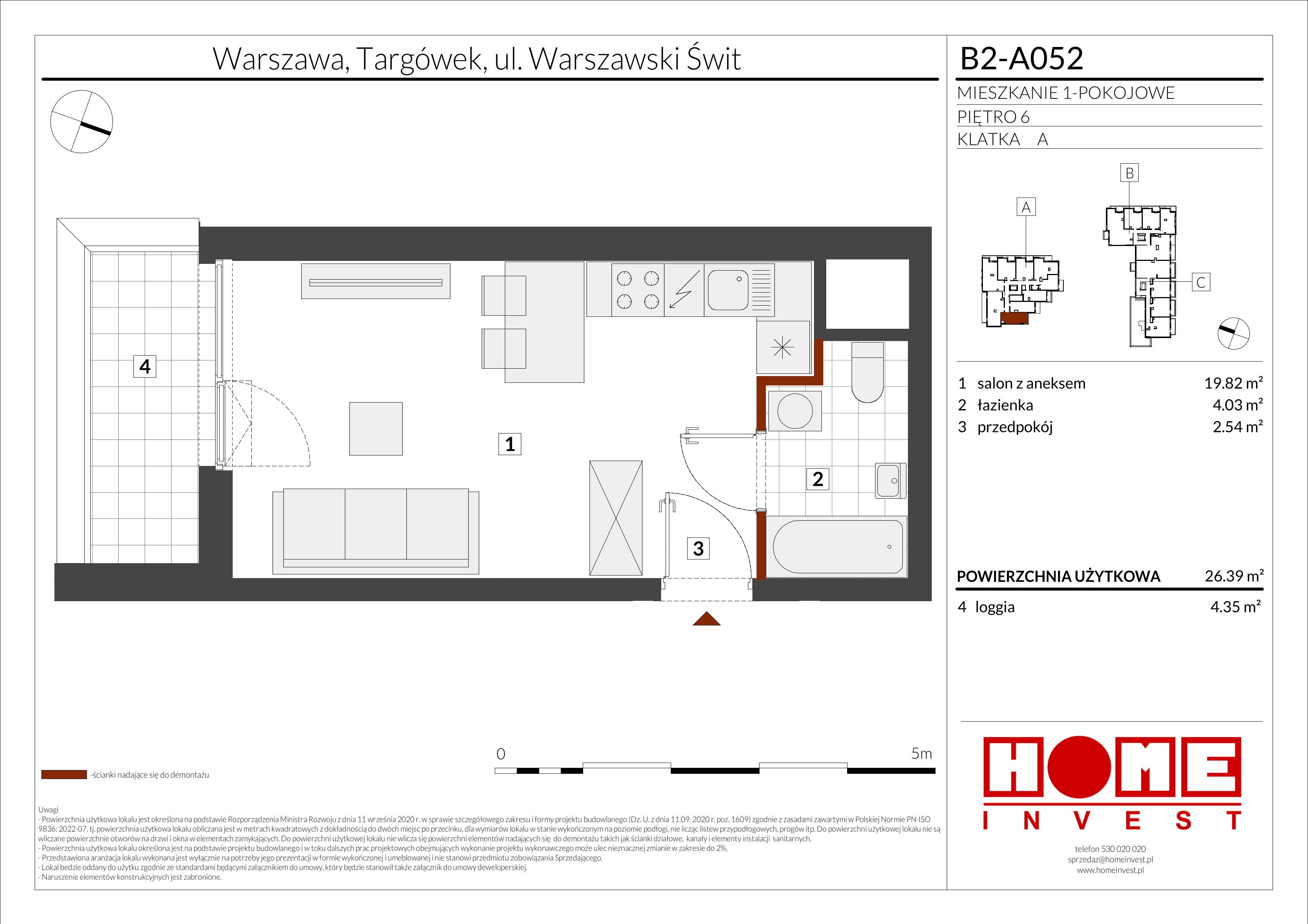 Mieszkanie 26,39 m², piętro 6, oferta nr B2-A052, Warszawski Świt Etap IX, Warszawa, Targówek, Bródno, ul. Warszawski Świt 5-idx