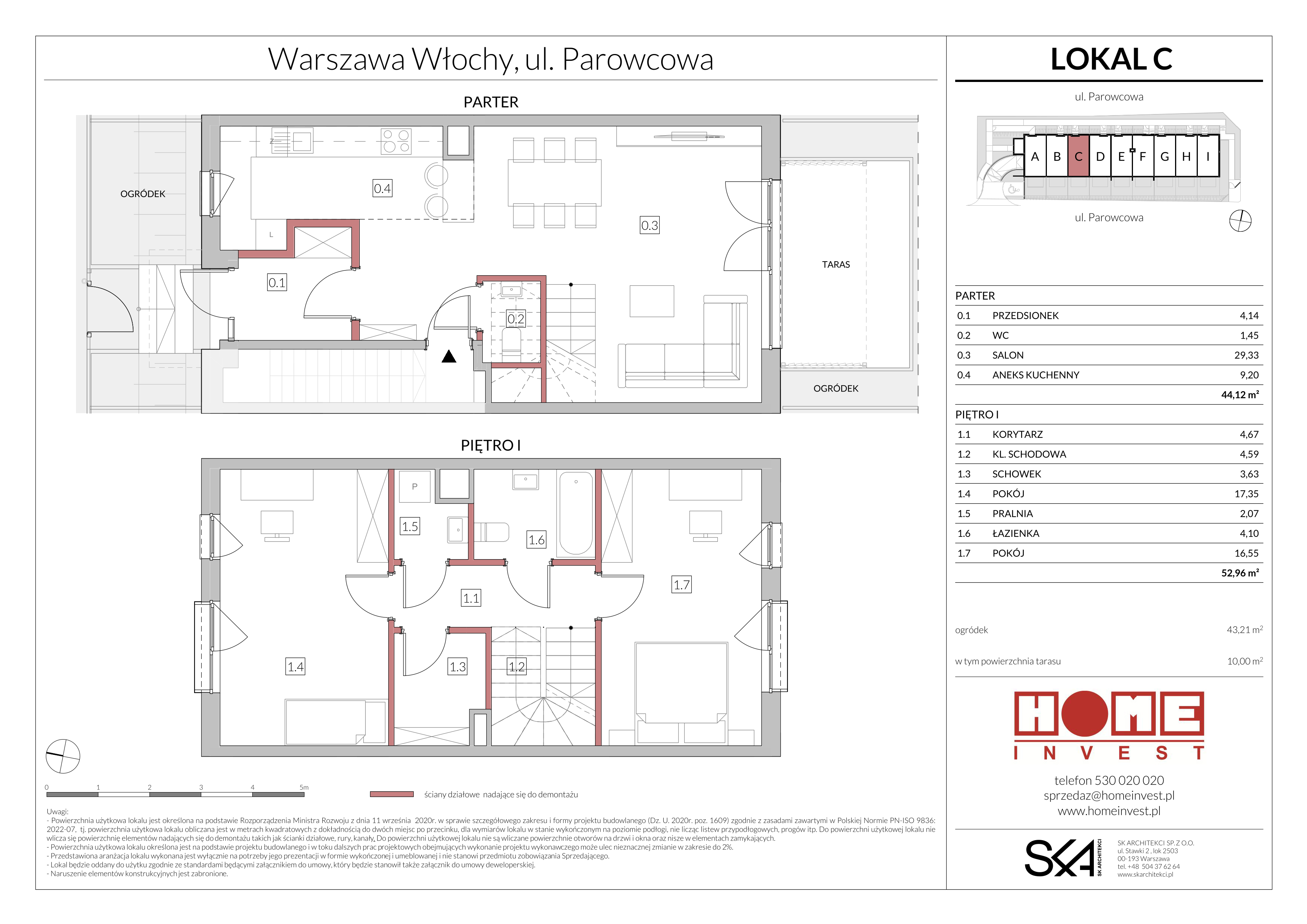 Mieszkanie 149,91 m², parter, oferta nr C, Ostoja Włochy, Warszawa, Włochy, Nowe Włochy, ul. Parowcowa-idx