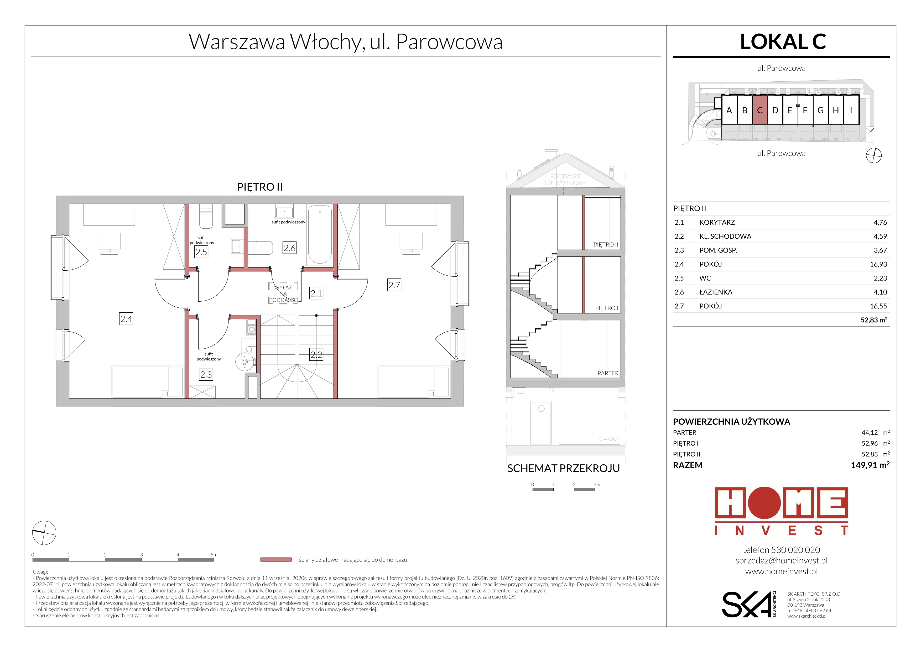 Mieszkanie 149,91 m², parter, oferta nr C, Ostoja Włochy, Warszawa, Włochy, Nowe Włochy, ul. Parowcowa-idx