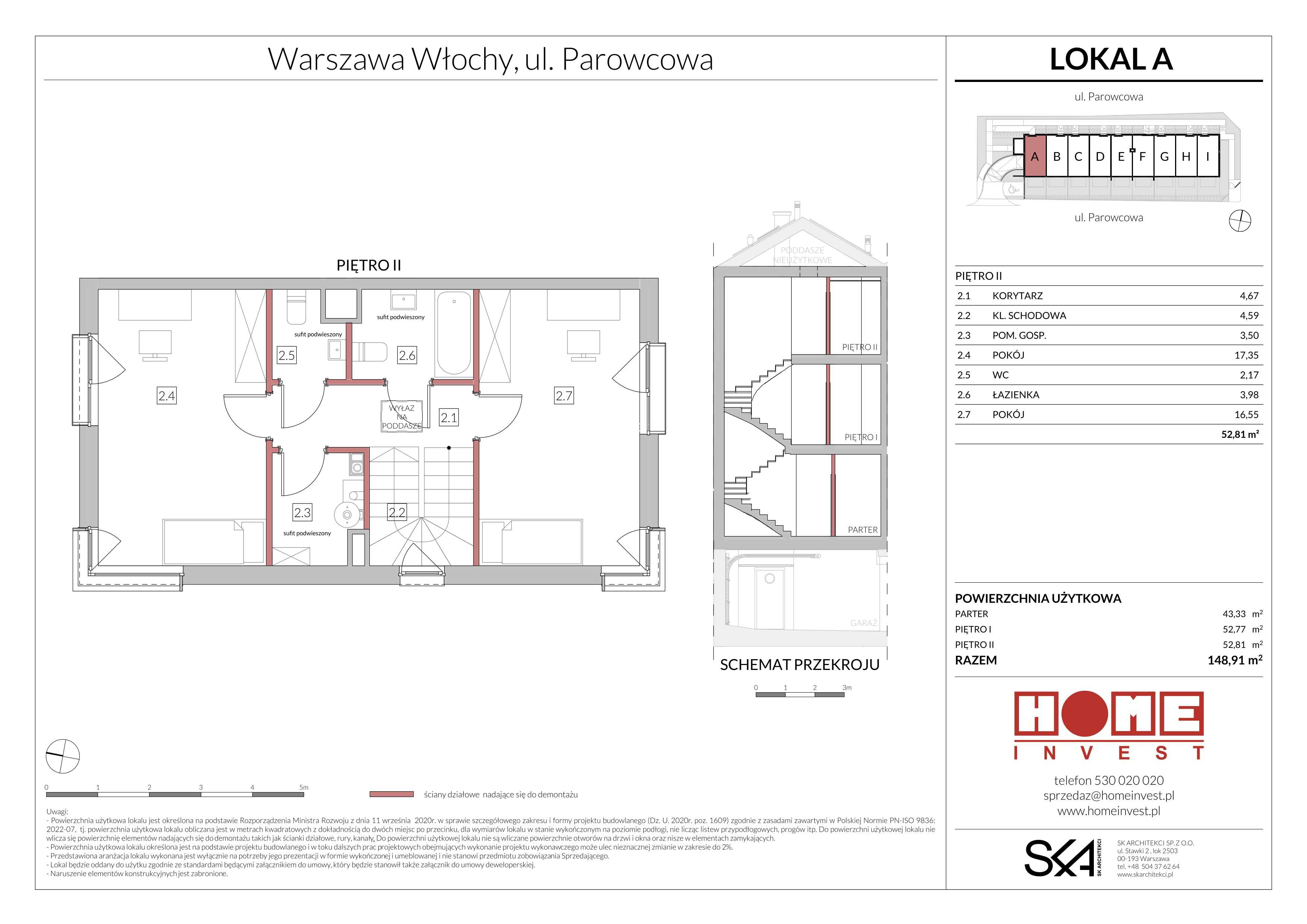 Mieszkanie 148,91 m², parter, oferta nr A, Ostoja Włochy, Warszawa, Włochy, Nowe Włochy, ul. Parowcowa-idx