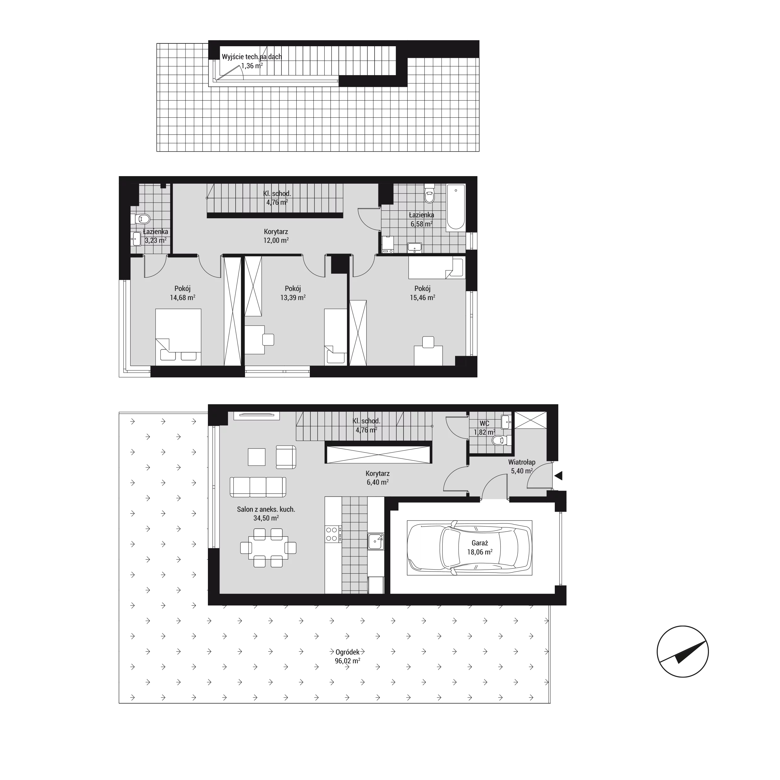 Dom 124,66 m², oferta nr dom 6LD/1 (D5-A), Nova Wiosenna, Kraków, Zwierzyniec, Wola Justowska, ul. Wiosenna 6-idx