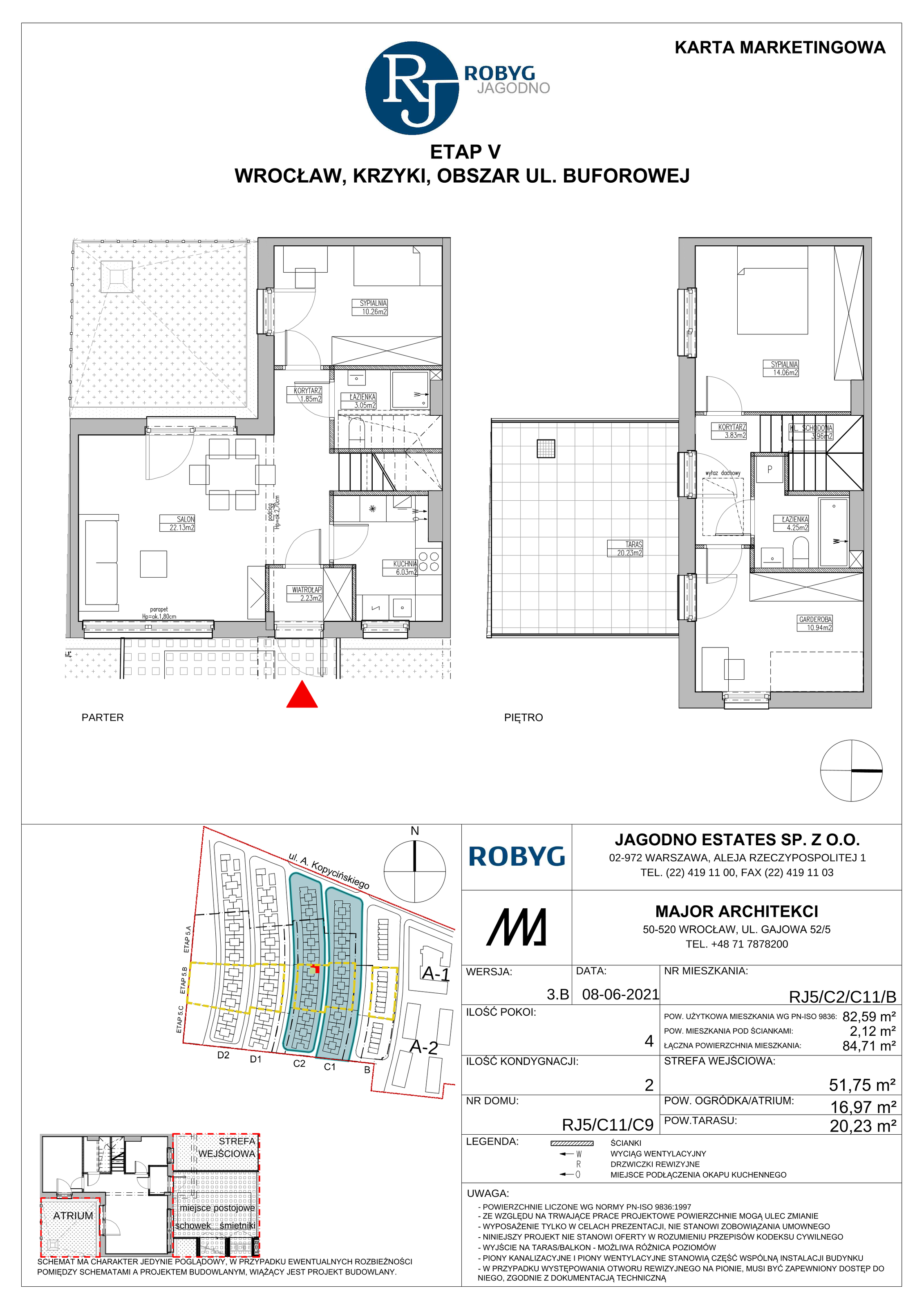 Dom 81,49 m², oferta nr RJ5/C2/C12/A, Robyg Jagodno, Wrocław, Jagodno, Krzyki, ul. Kopycińskiego-idx