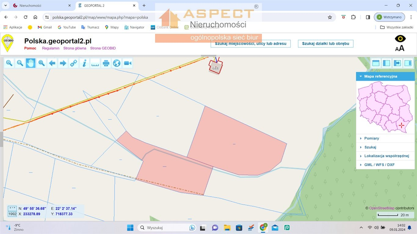 Działka 7 500,00 m², oferta nr , ASR-GS-47794, Tyczyn-idx