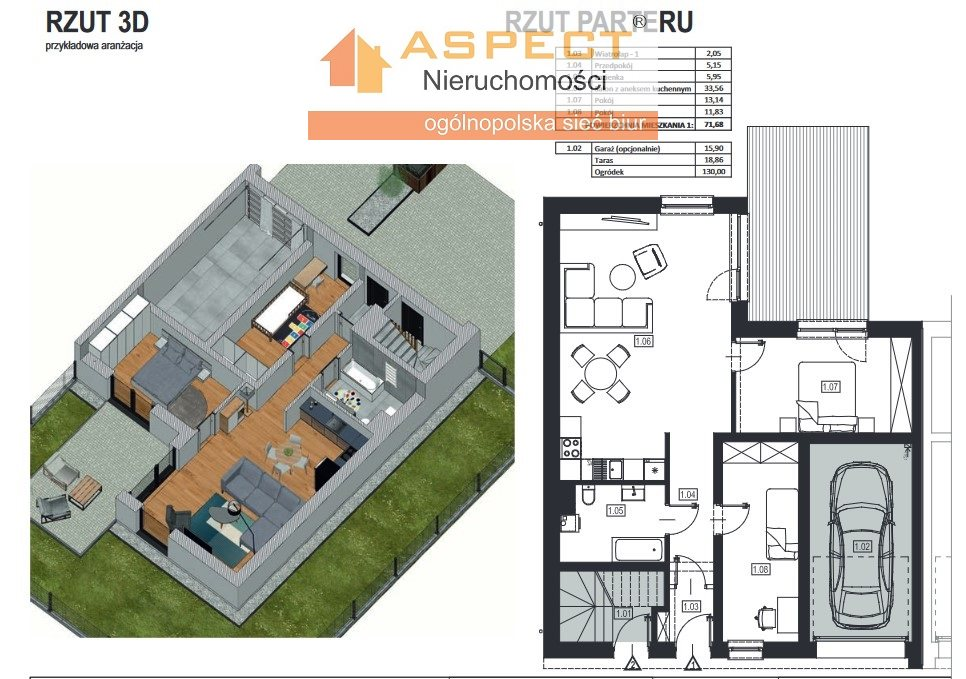 Mieszkanie 71,68 m², piętro 1, oferta nr , ASP-MS-48759, Żory-idx