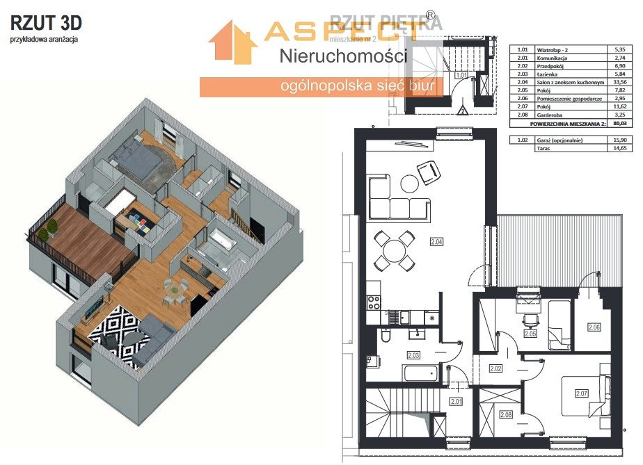 Mieszkanie 80,03 m², piętro 2, oferta nr , ASP-MS-48760, Żory-idx