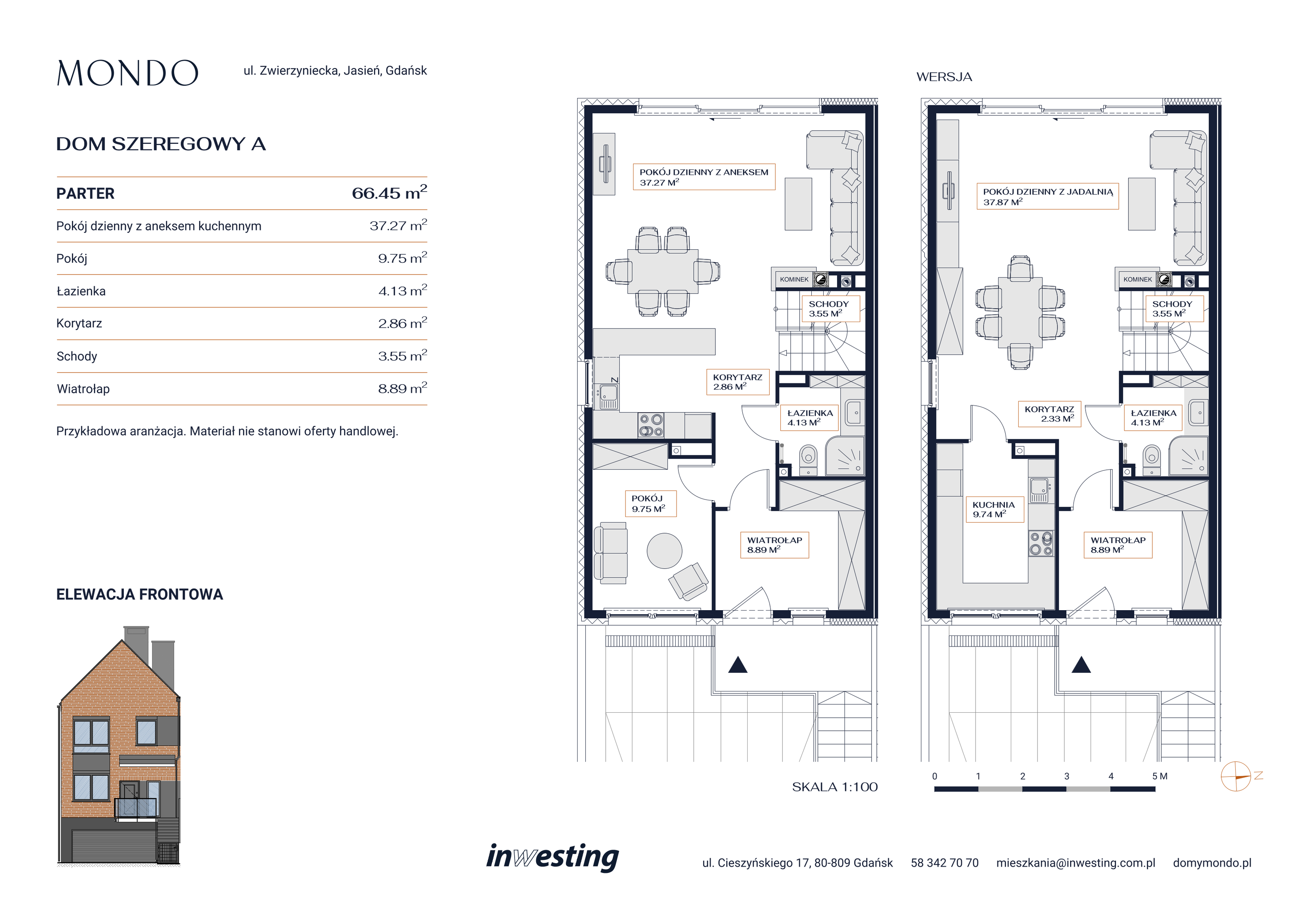 Dom 195,07 m², oferta nr A, Osiedle Mondo, Gdańsk, Jasień, ul. Zwierzyniecka-idx