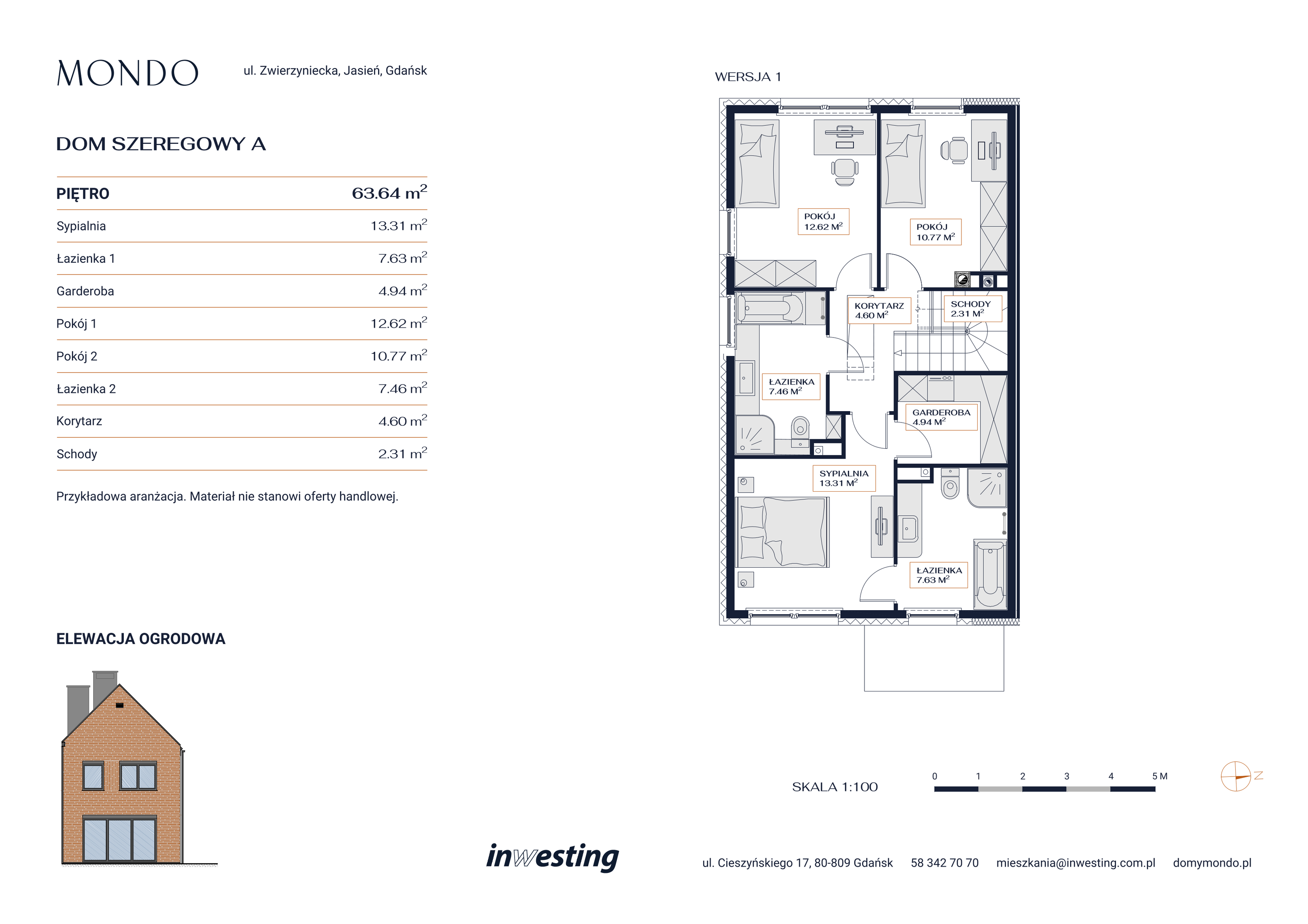 Dom 195,07 m², oferta nr A, Osiedle Mondo, Gdańsk, Jasień, ul. Zwierzyniecka-idx