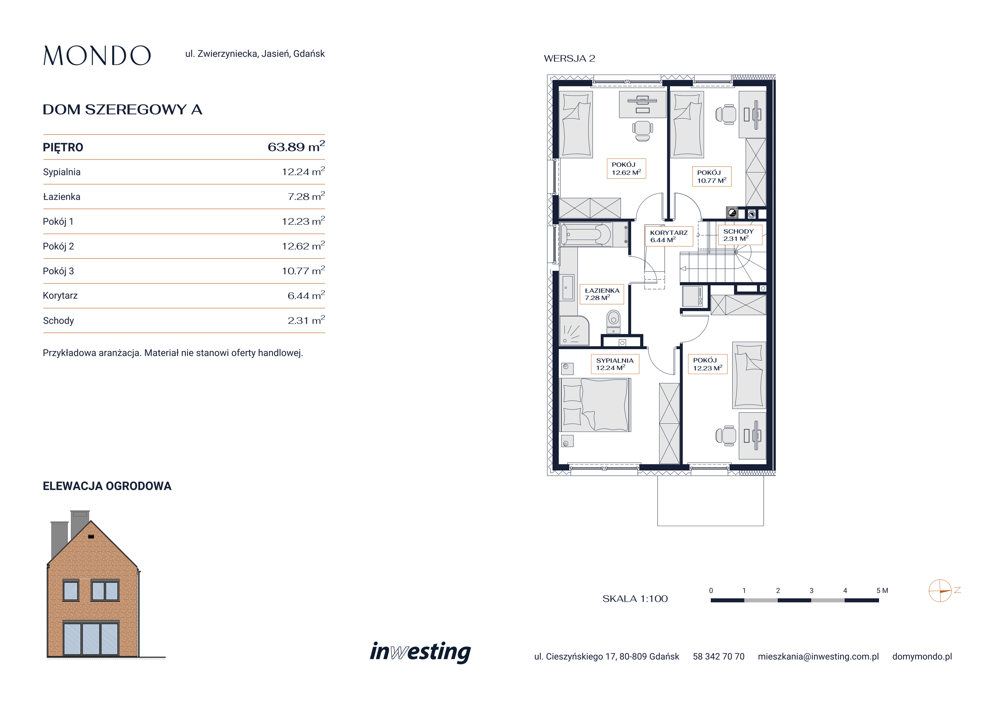 Dom 195,07 m², oferta nr A, Osiedle Mondo, Gdańsk, Jasień, ul. Zwierzyniecka-idx