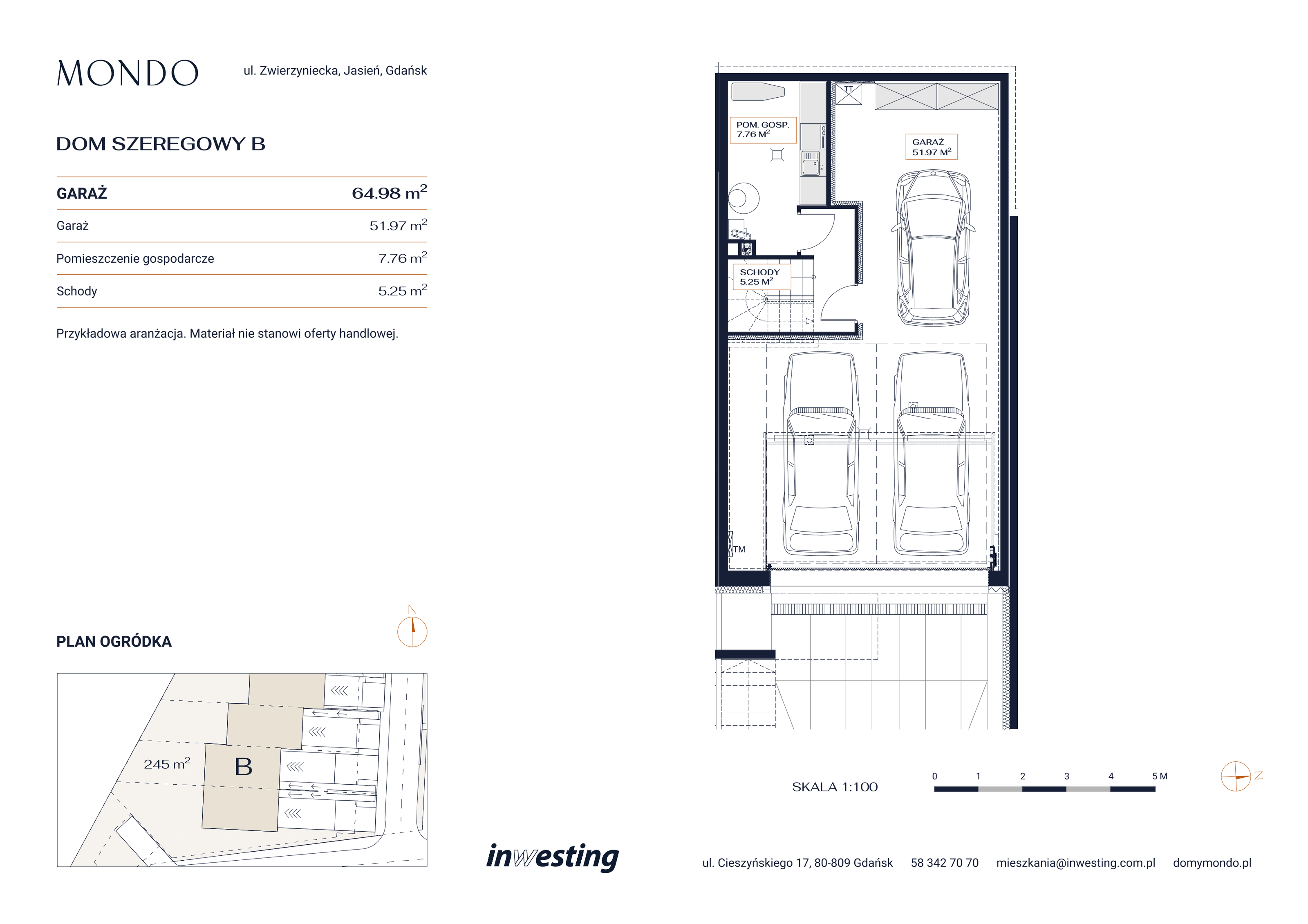 Dom 195,26 m², oferta nr B, Osiedle Mondo, Gdańsk, Jasień, ul. Zwierzyniecka-idx